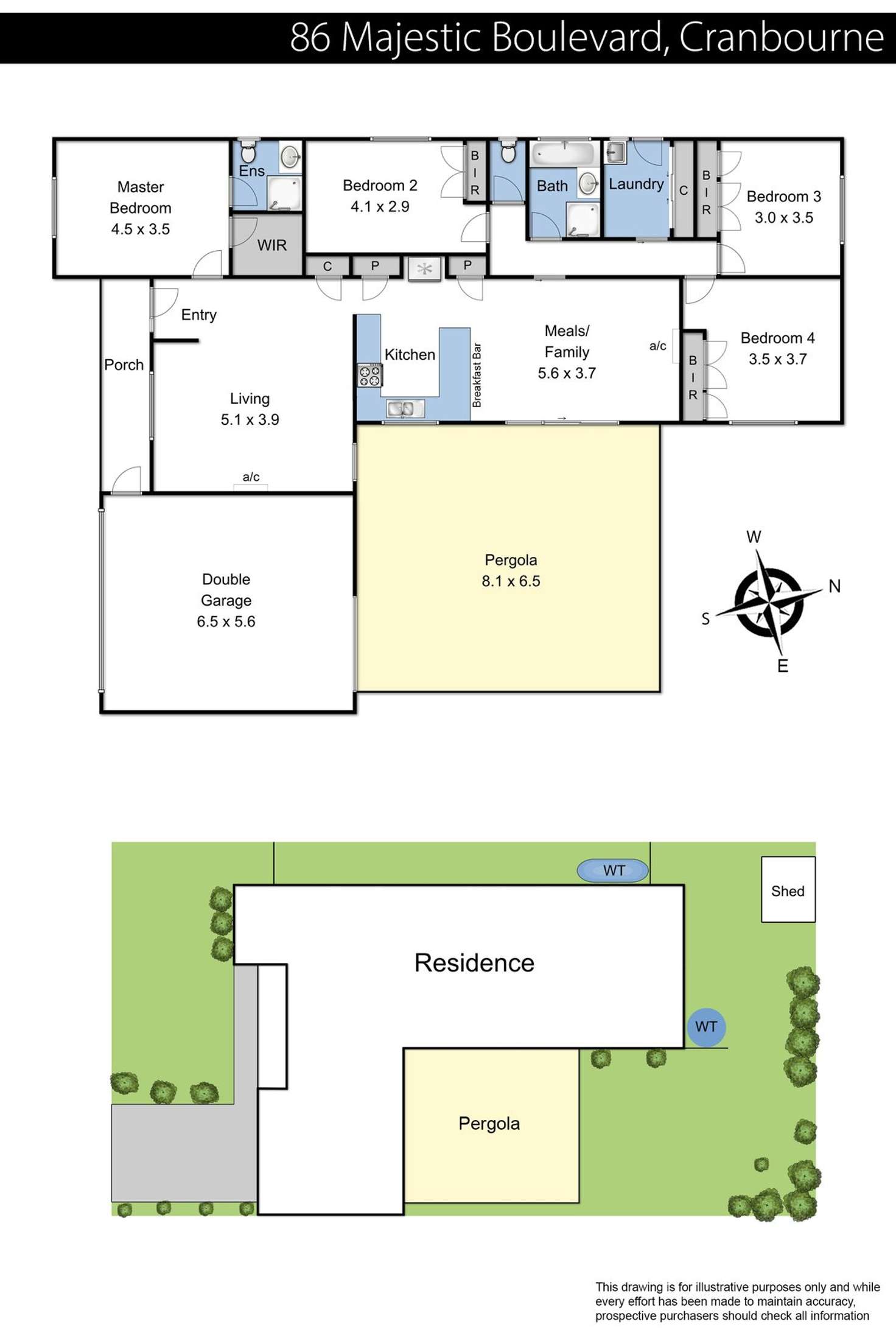 Floorplan of Homely house listing, 86 Majestic Boulevard, Cranbourne VIC 3977