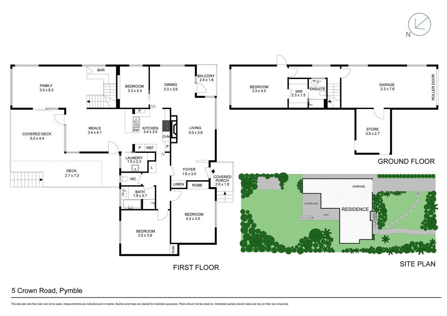 Floorplan of Homely house listing, 5 Crown Road, Pymble NSW 2073