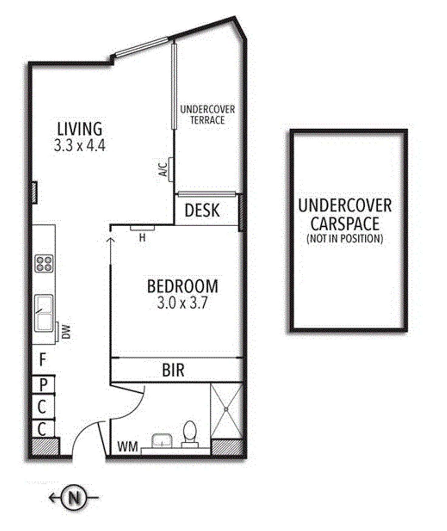 Floorplan of Homely apartment listing, 611/1 Lygon Street, Brunswick VIC 3056