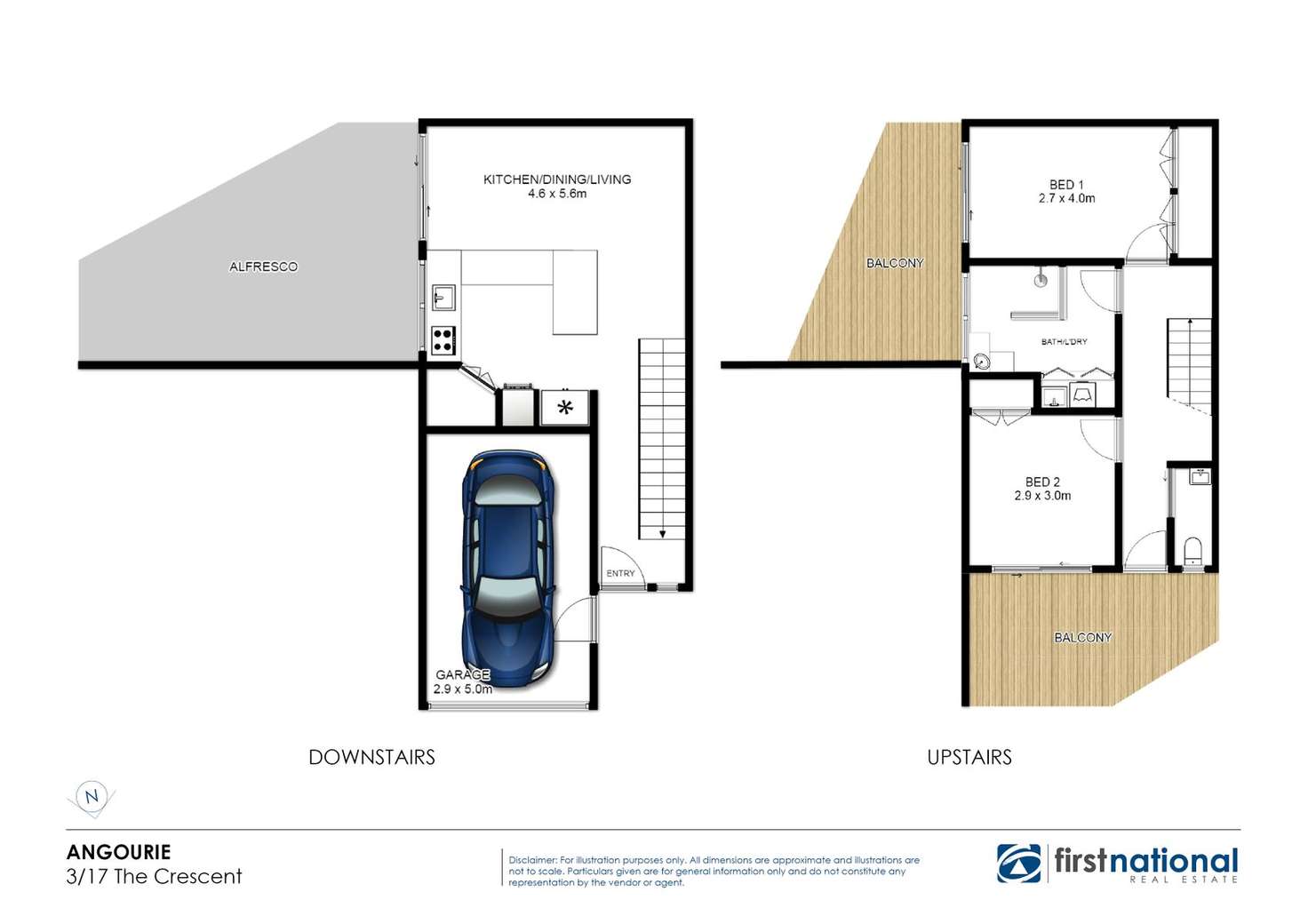 Floorplan of Homely townhouse listing, 3/17 The Crescent, Angourie NSW 2464