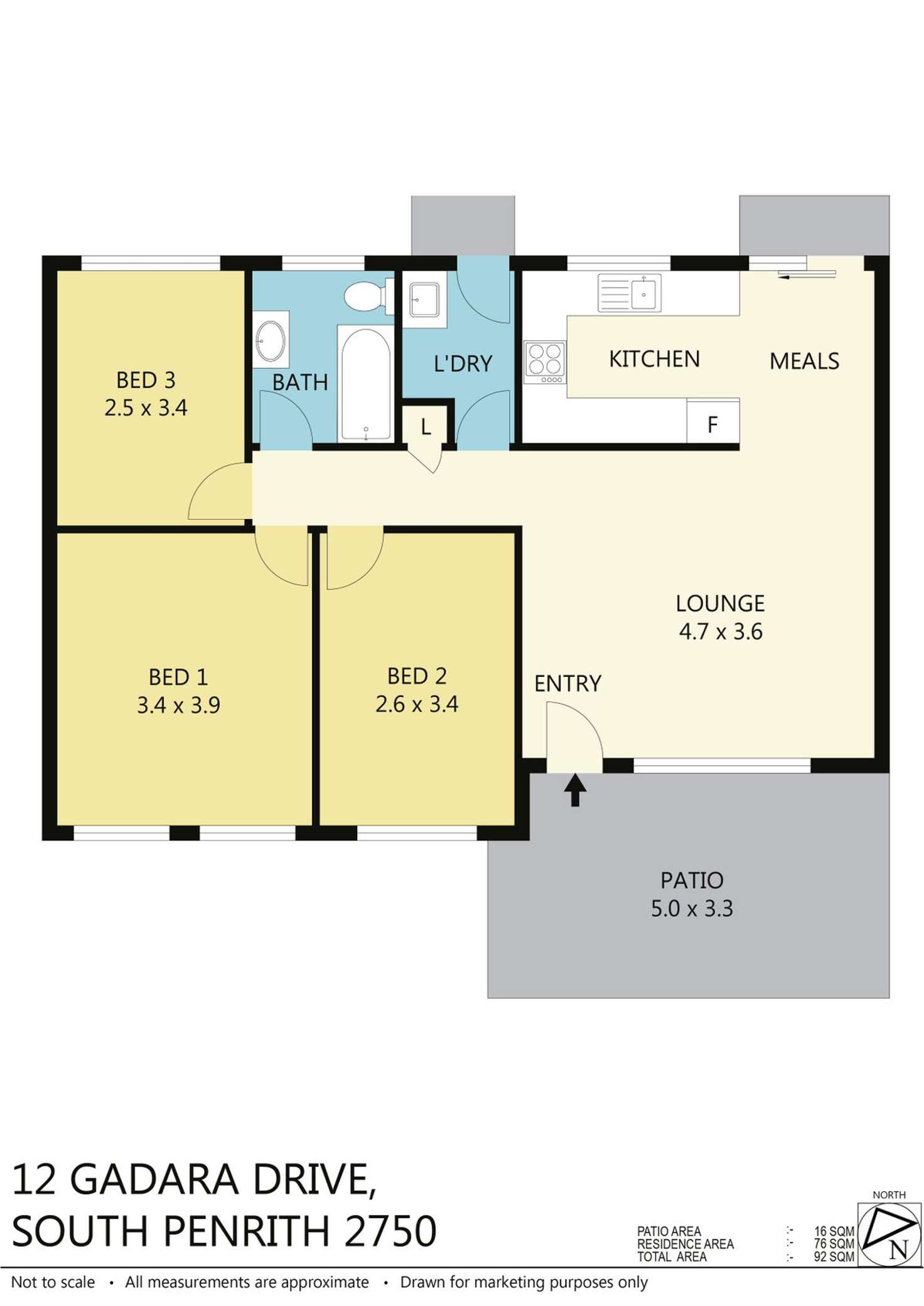 Floorplan of Homely house listing, 12 Gadara Drive, South Penrith NSW 2750