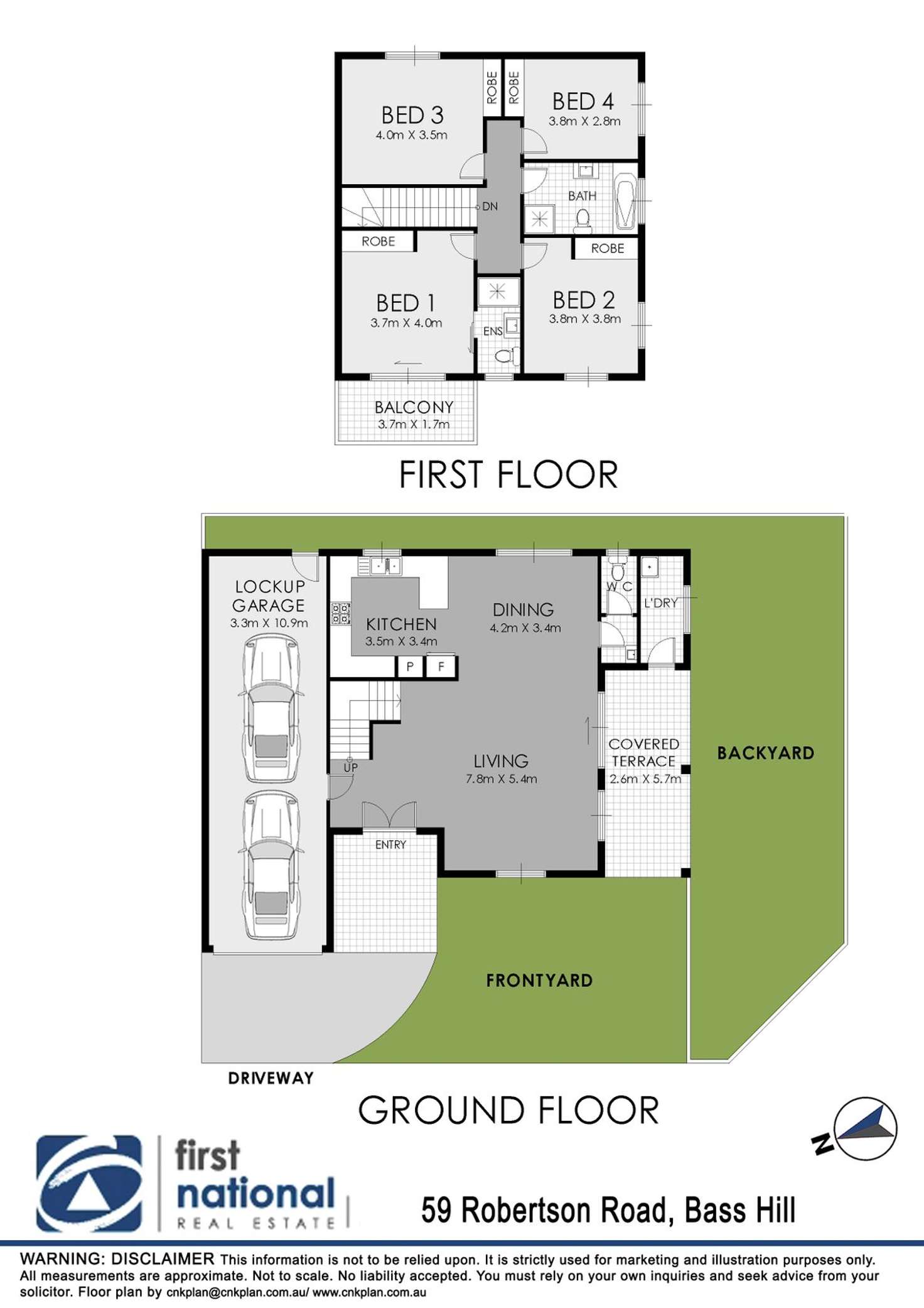 Floorplan of Homely semiDetached listing, 59 Robertson Road, Bass Hill NSW 2197