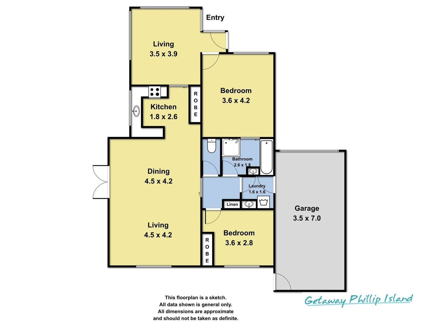 Floorplan of Homely unit listing, 4/34-36 Jenner Avenue, Cowes VIC 3922