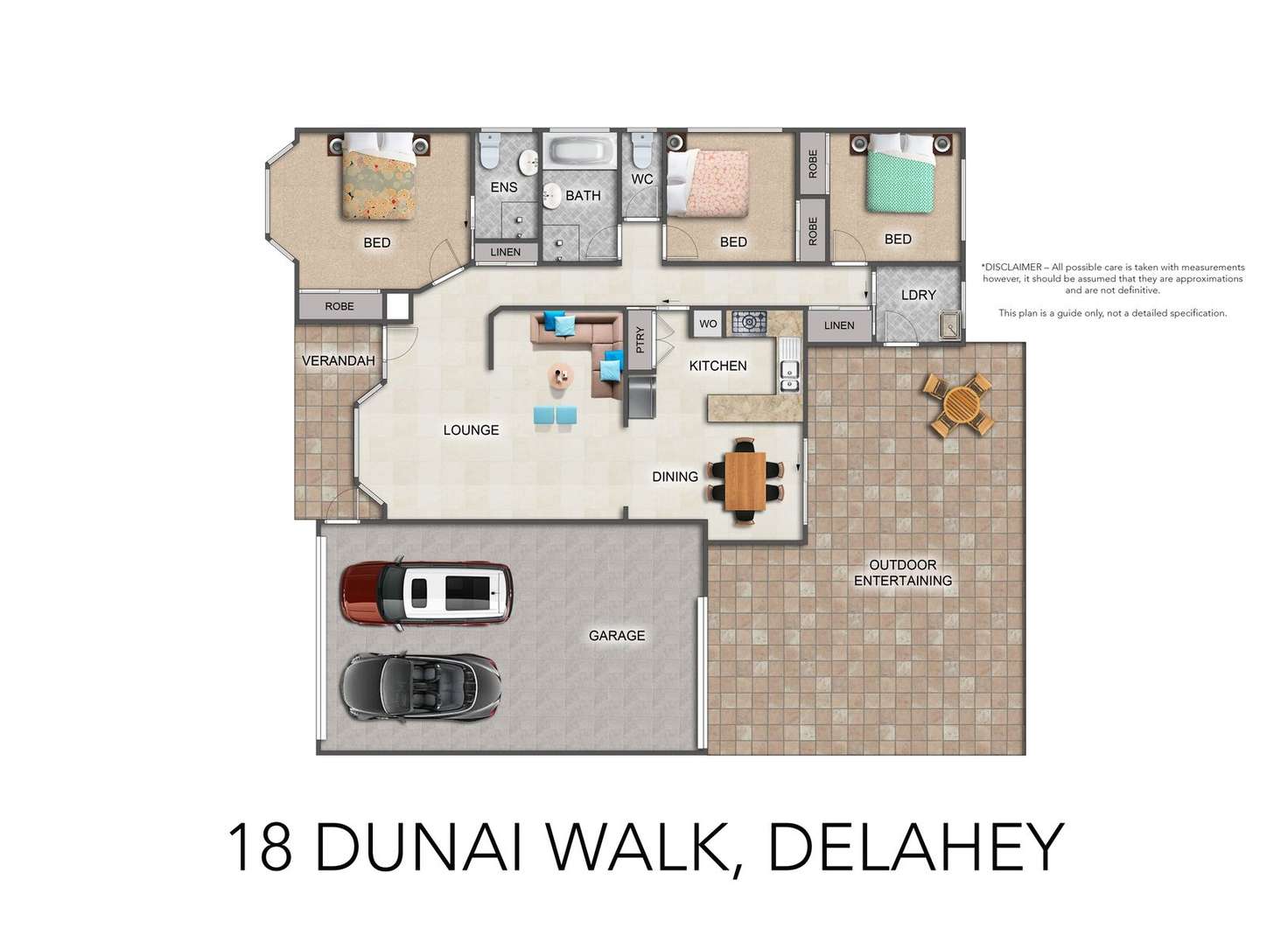 Floorplan of Homely house listing, 18 Dunai Walk, Delahey VIC 3037