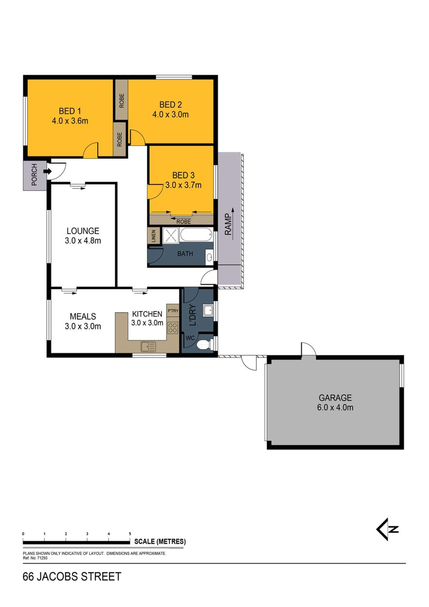Floorplan of Homely house listing, 66 Jacob Street, North Bendigo VIC 3550