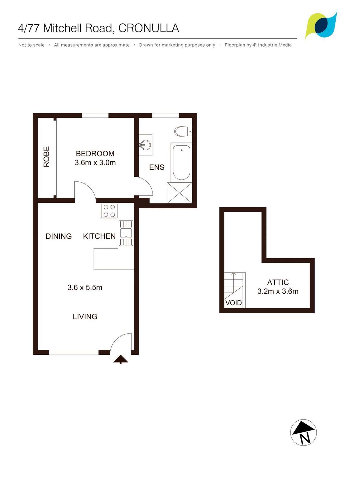 Floorplan of Homely apartment listing, 4/77 Mitchell Road, Cronulla NSW 2230