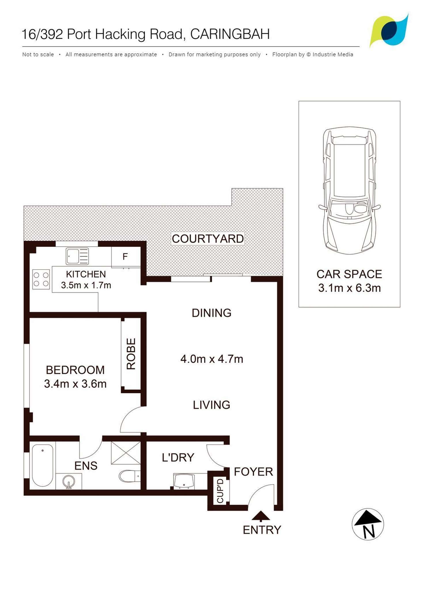 Floorplan of Homely apartment listing, 16/392 Port Hacking Road, Caringbah NSW 2229