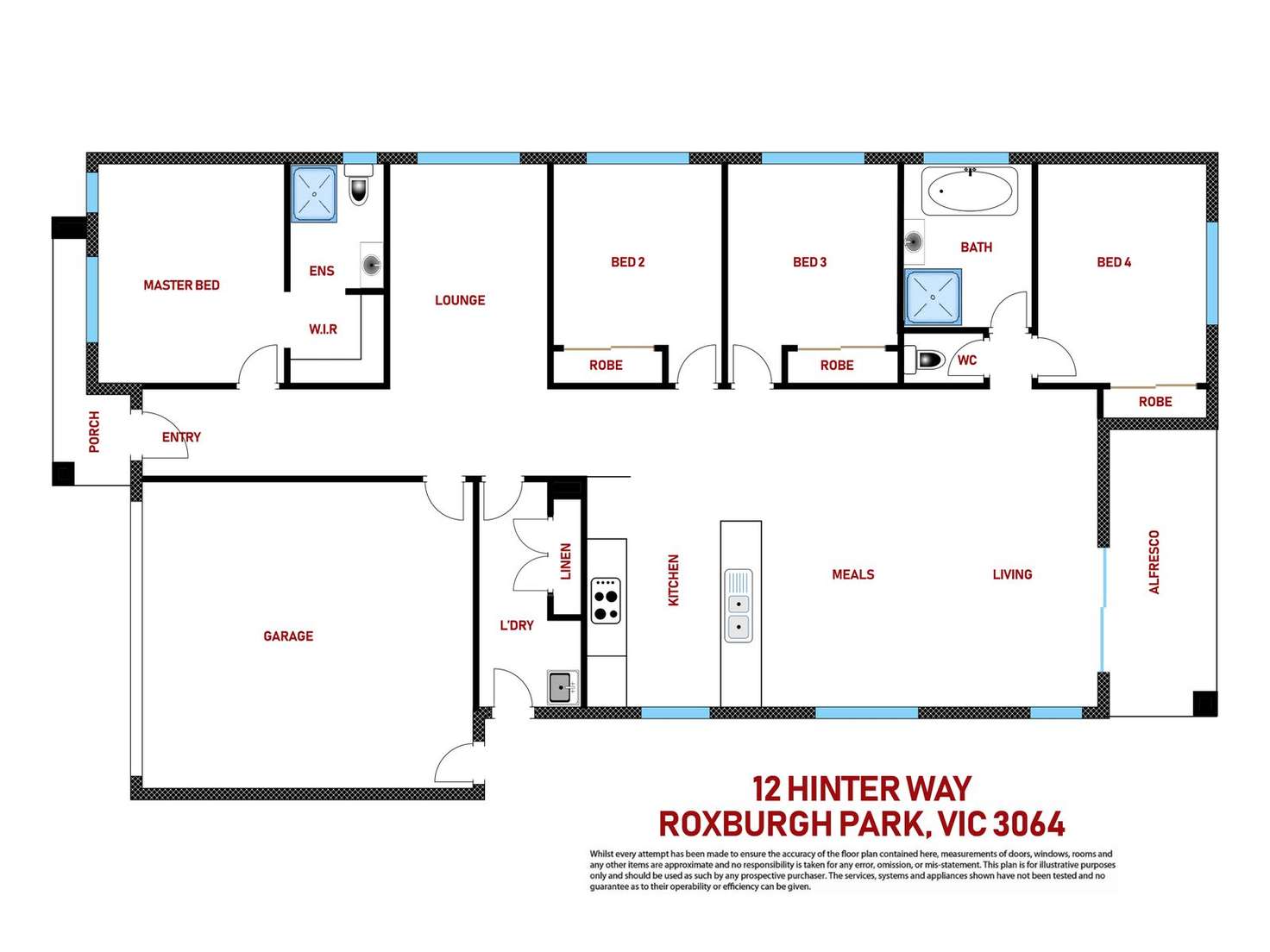 Floorplan of Homely house listing, 12 Hinter Way, Roxburgh Park VIC 3064