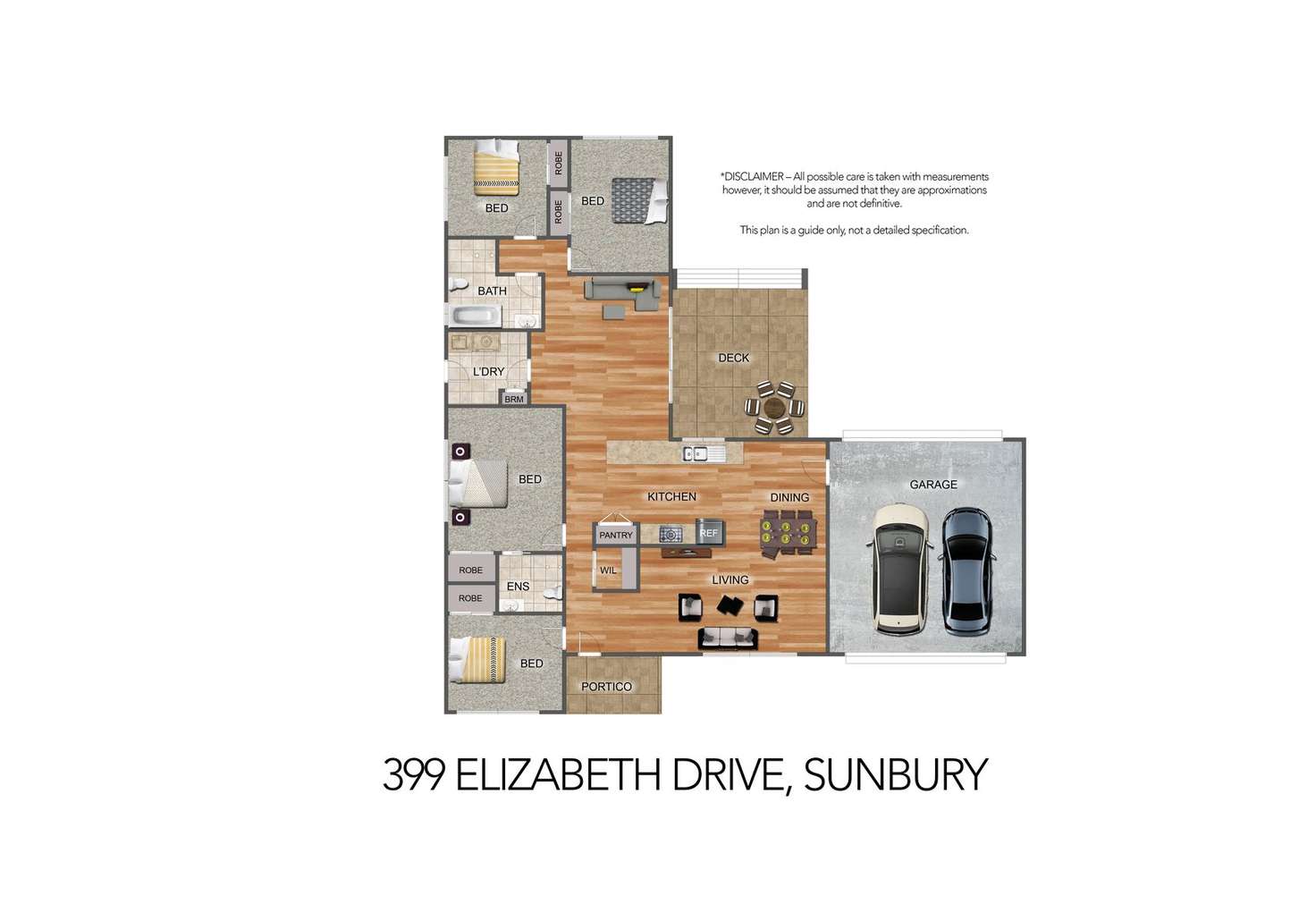 Floorplan of Homely house listing, 399 Elizabeth Drive, Sunbury VIC 3429