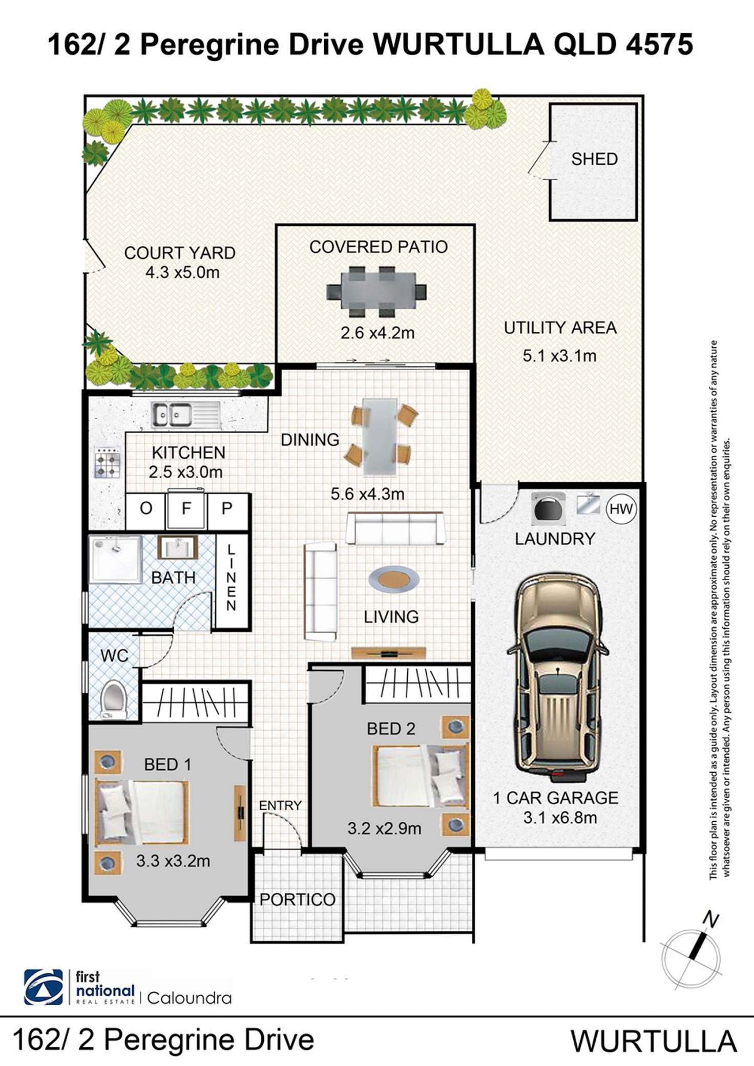 Floorplan of Homely semiDetached listing, 162/2 Peregrine Drive, Wurtulla QLD 4575