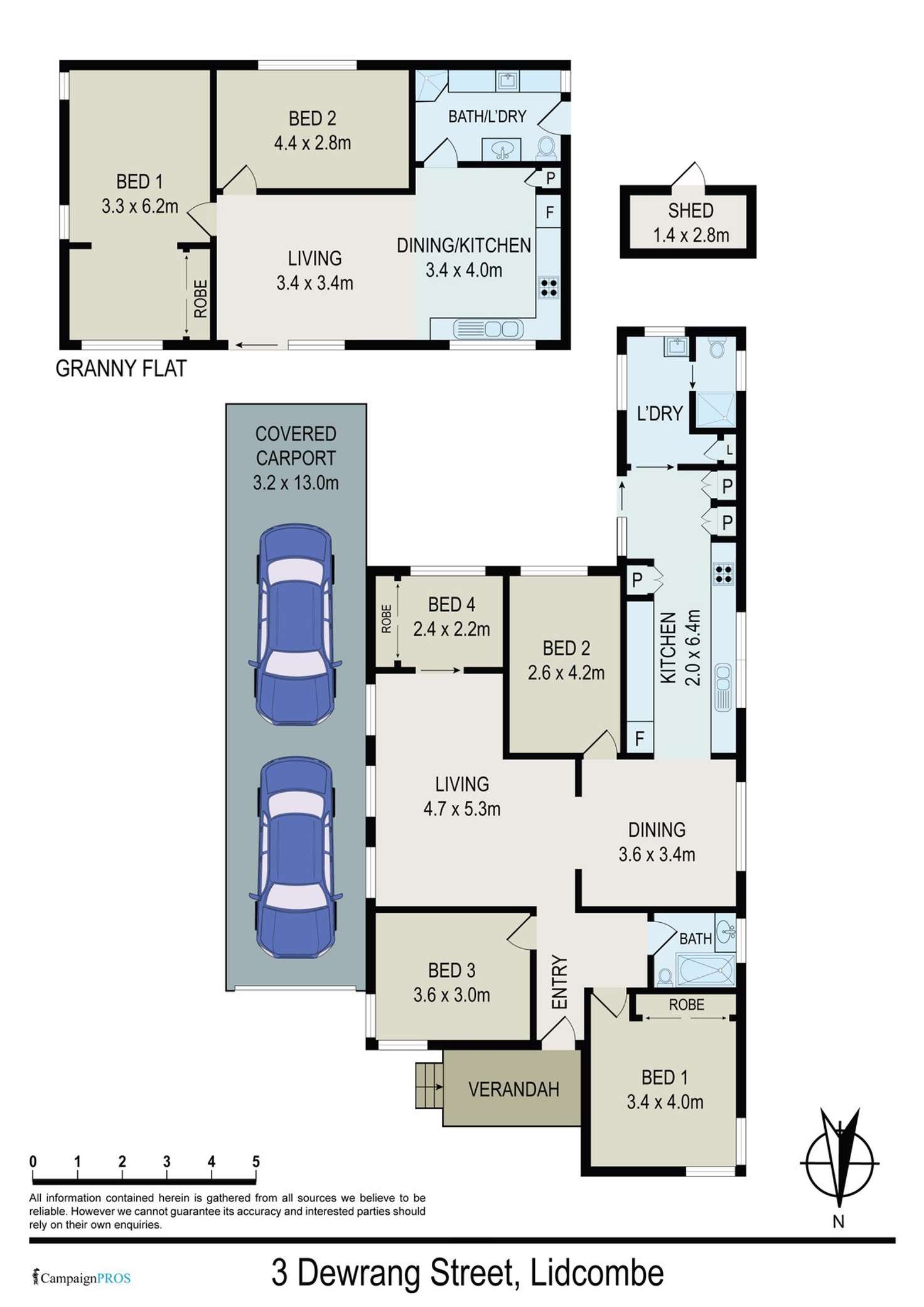 Floorplan of Homely house listing, 3 Dewrang Street, Lidcombe NSW 2141