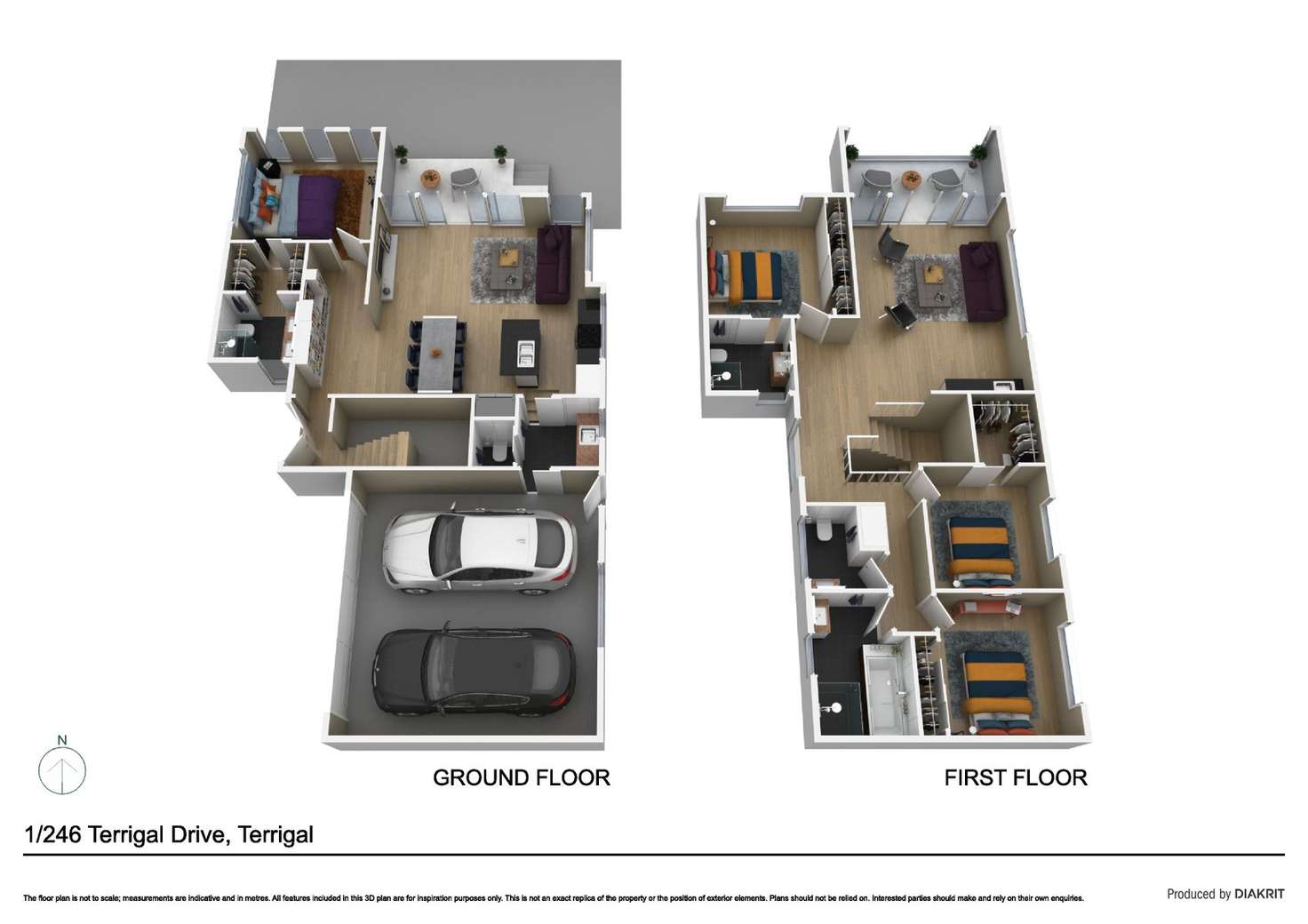 Floorplan of Homely semiDetached listing, 1 & 2/246 Terrigal Drive, Terrigal NSW 2260