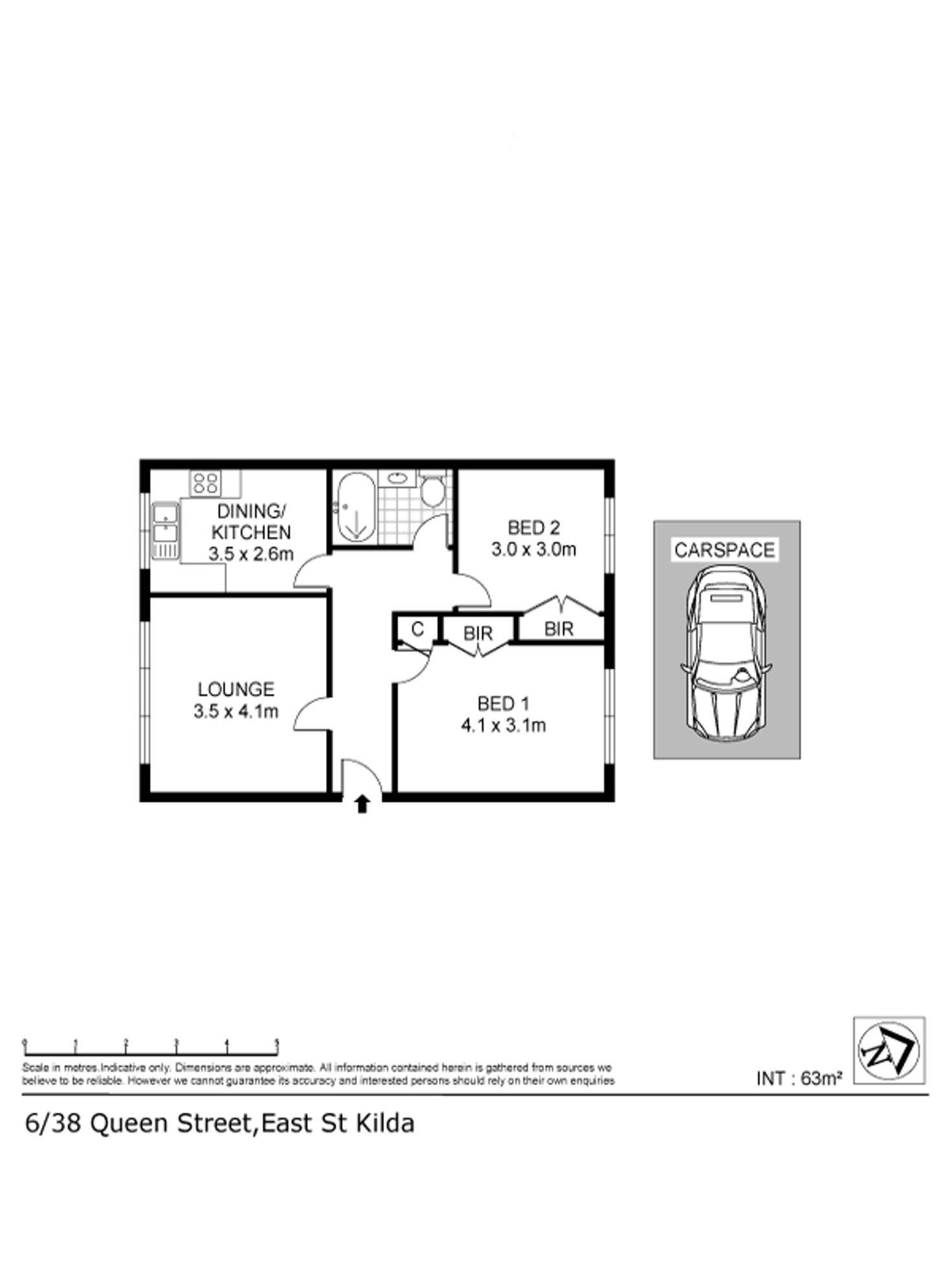 Floorplan of Homely apartment listing, 6/38 Queen Street, St Kilda East VIC 3183