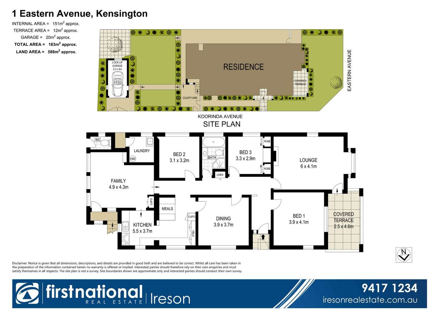 Floorplan of Homely house listing, 1 Eastern Avenue, Kensington NSW 2033