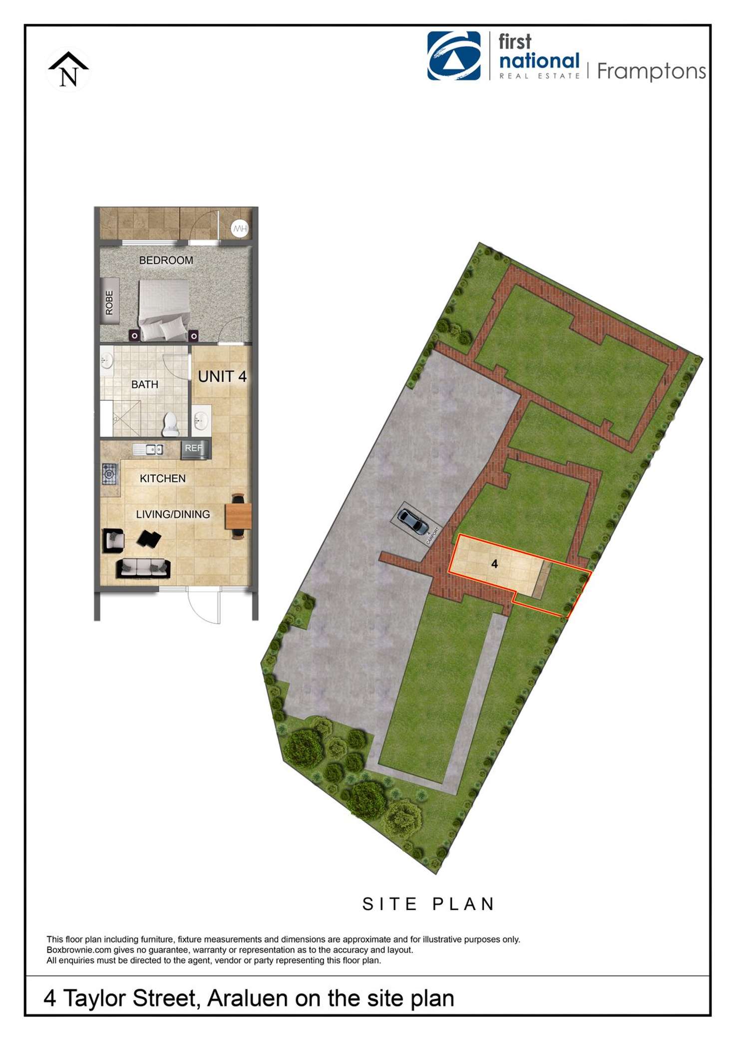Floorplan of Homely unit listing, 4/4 Taylor Street, Araluen NT 870