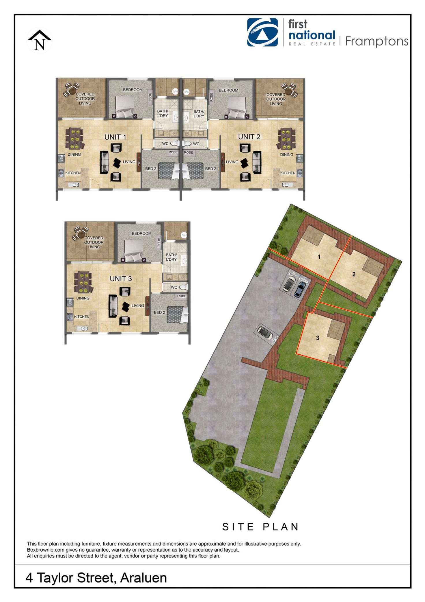 Floorplan of Homely unit listing, 1/4 Taylor Street, Araluen NT 870