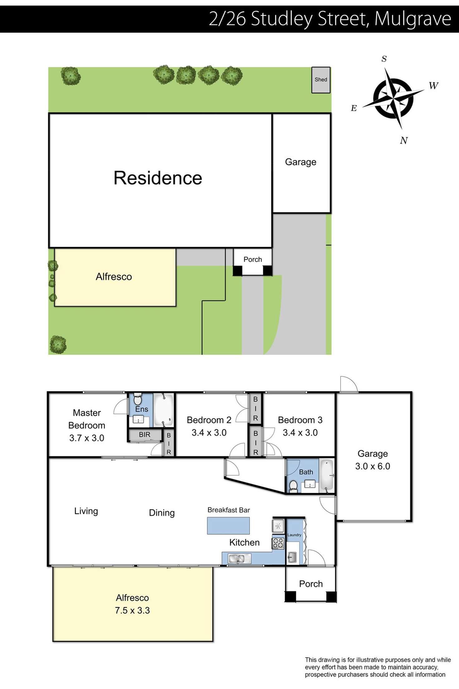 Floorplan of Homely unit listing, 2/26 Studley Street, Mulgrave VIC 3170