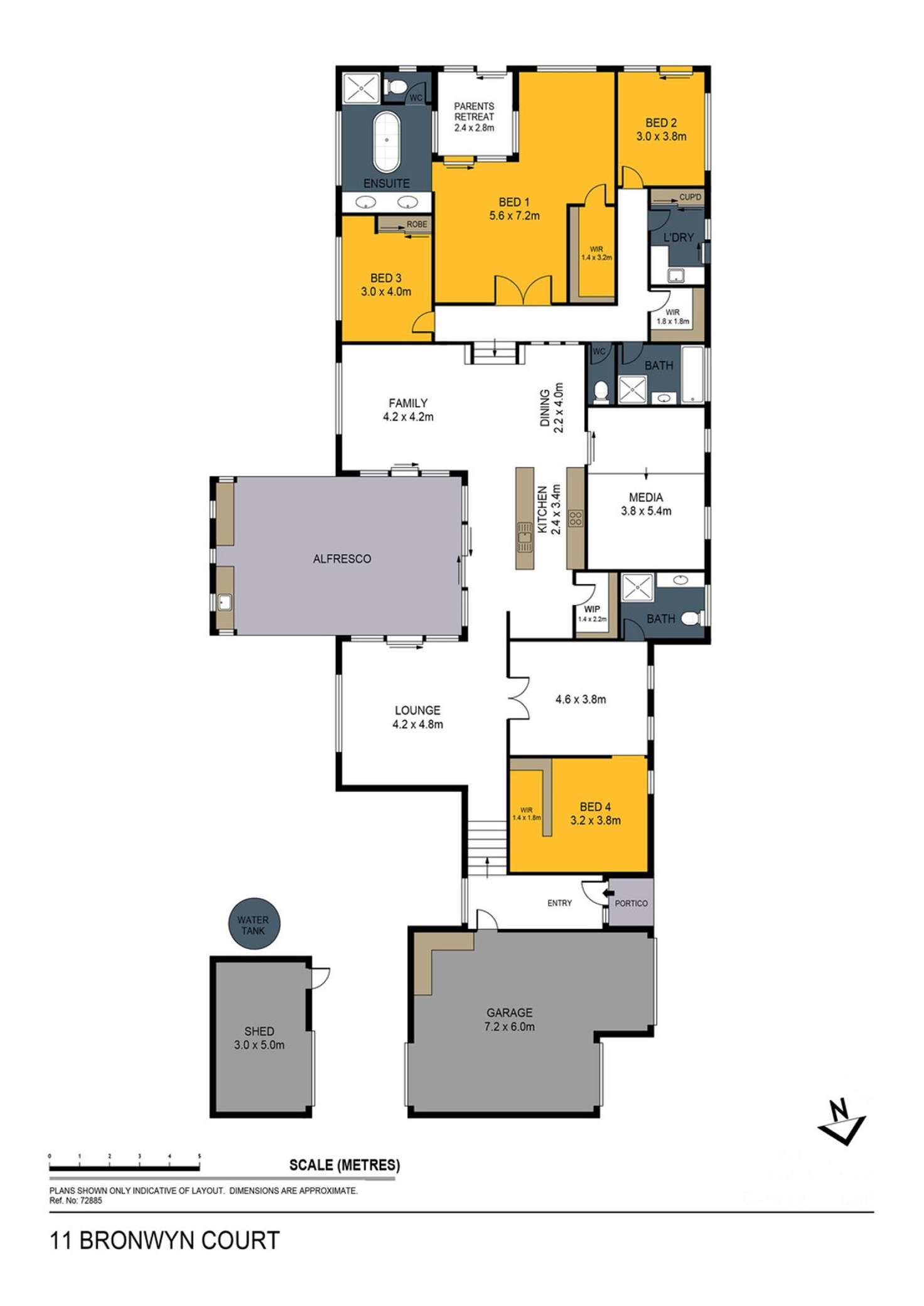 Floorplan of Homely house listing, 11 Bronwyn Court, Spring Gully VIC 3550