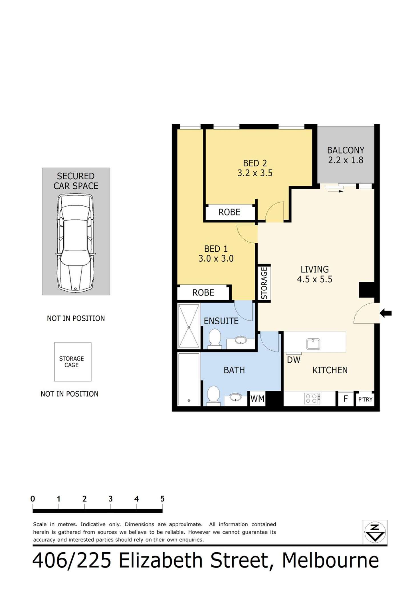 Floorplan of Homely apartment listing, 406/225 Elizabeth, Melbourne VIC 3000