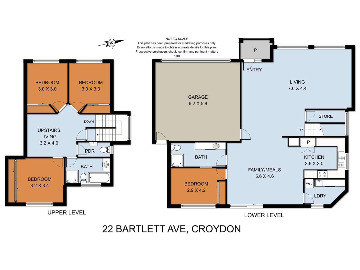 Floorplan of Homely unit listing, 22 Bartlett Avenue, Croydon VIC 3136