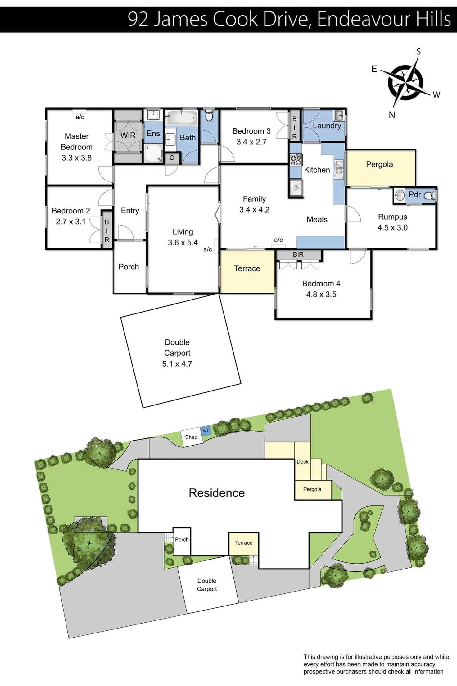 Floorplan of Homely house listing, 92 James Cook Drive, Endeavour Hills VIC 3802