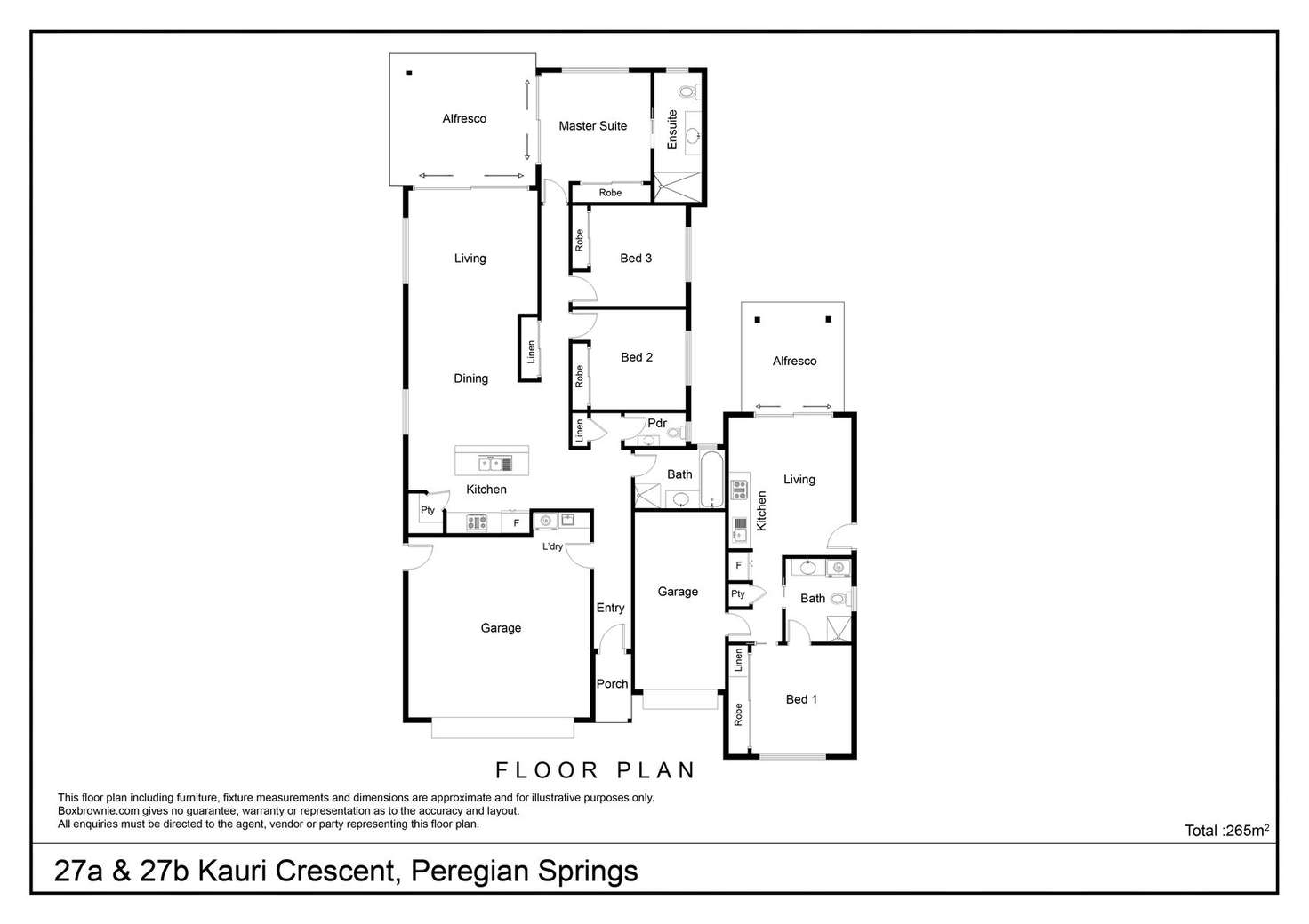 Floorplan of Homely house listing, 1 and 2/27 Kauri Crescent, Peregian Springs QLD 4573