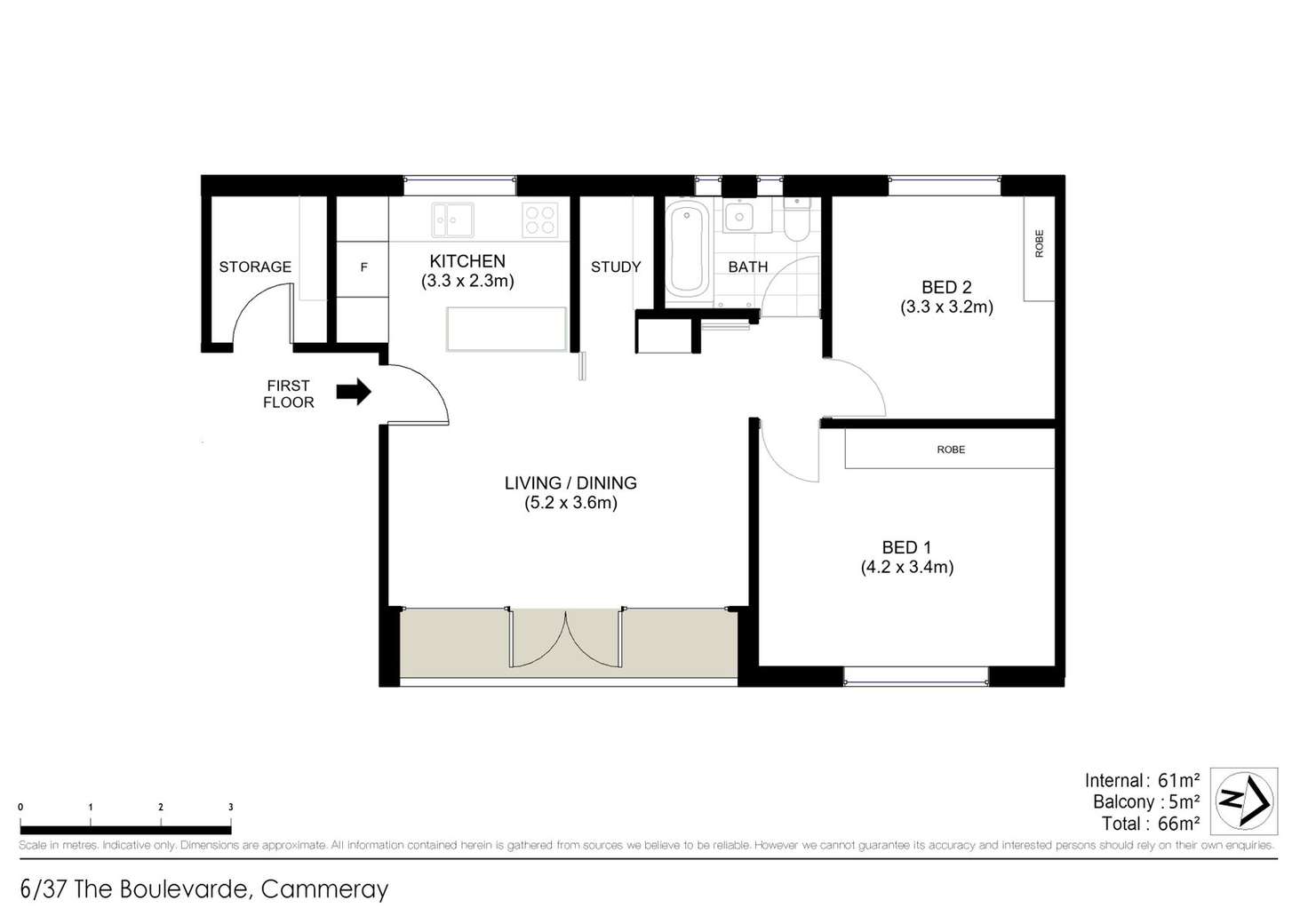 Floorplan of Homely apartment listing, 6/35-37 The Boulevarde, Cammeray NSW 2062