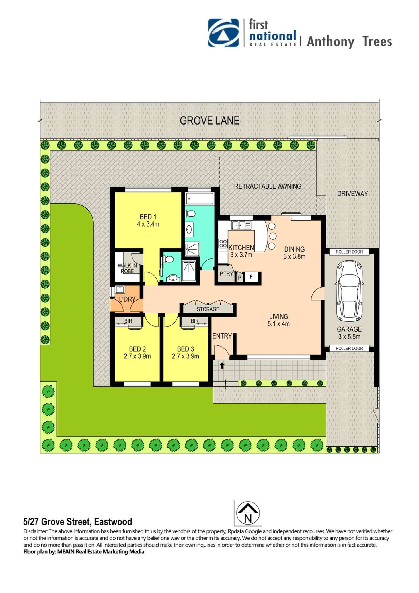 Floorplan of Homely villa listing, 5/27-29 Grove Street, Eastwood NSW 2122