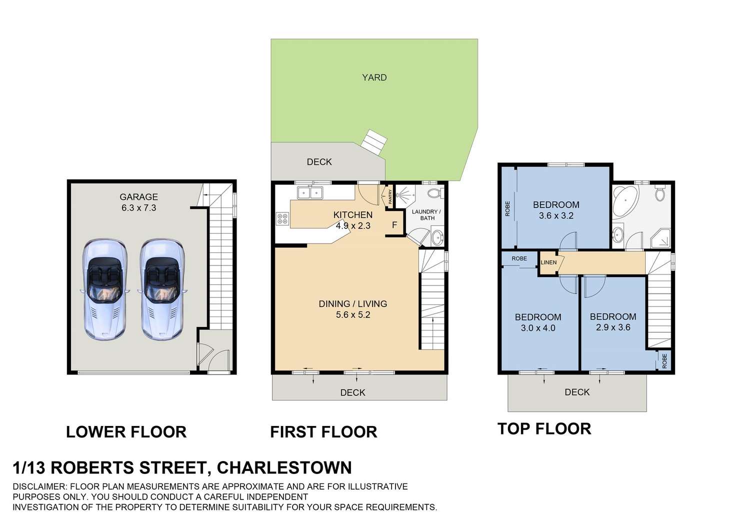 Floorplan of Homely unit listing, 1/13 Roberts Street, Charlestown NSW 2290