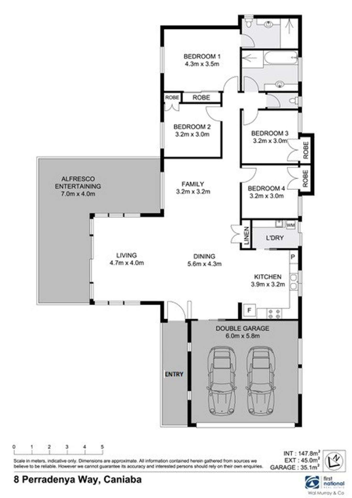 Floorplan of Homely house listing, 8 Perradenya Way, Caniaba NSW 2480