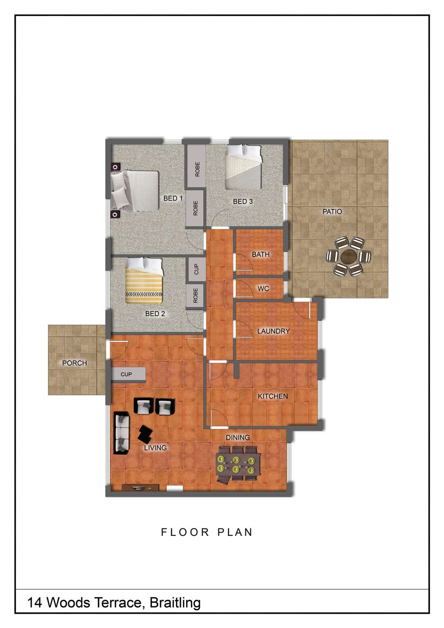 Floorplan of Homely house listing, 14 Woods Terrace, Braitling NT 870