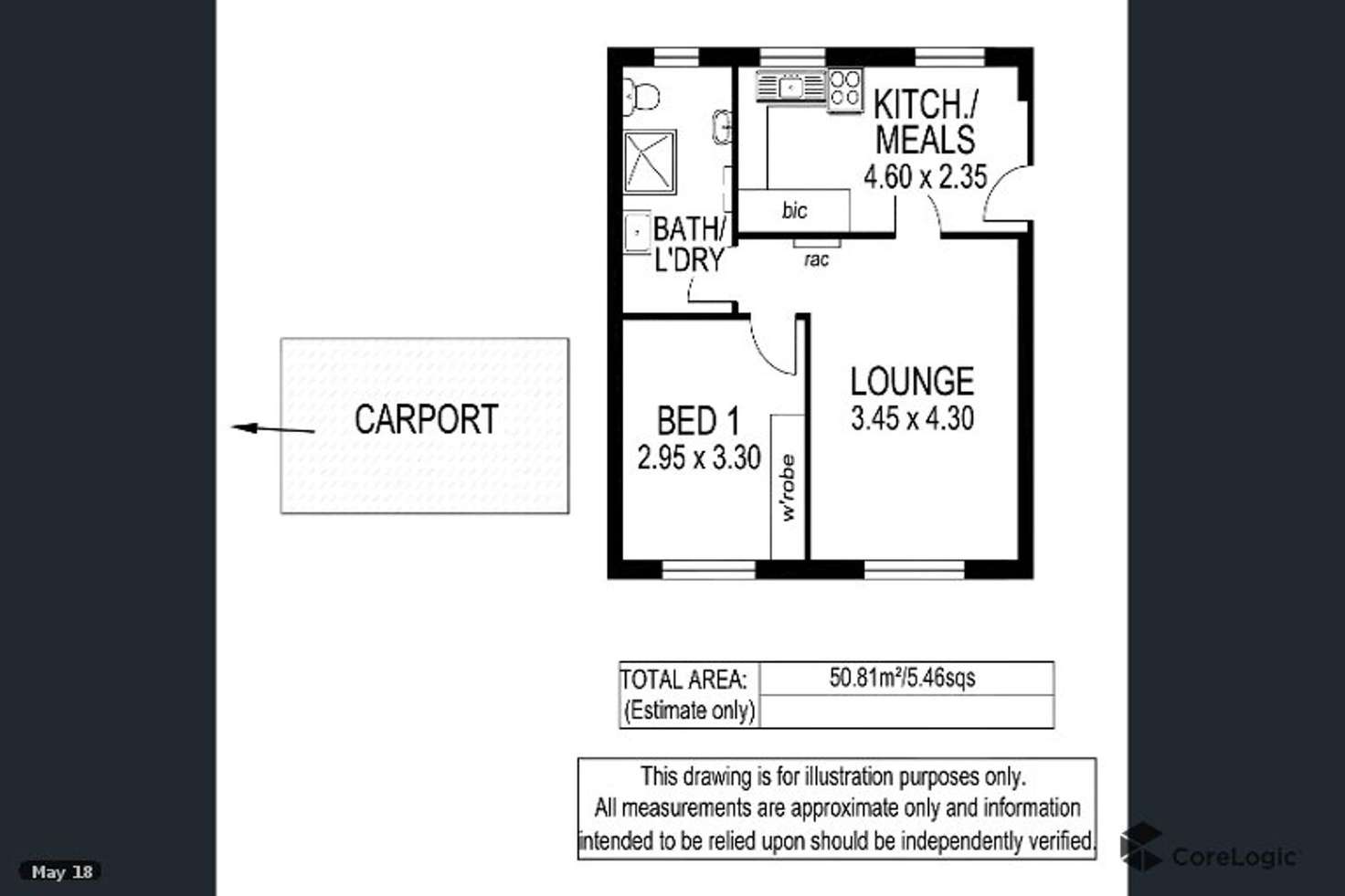 Floorplan of Homely unit listing, 3/33 Railway Terrace, Edwardstown SA 5039