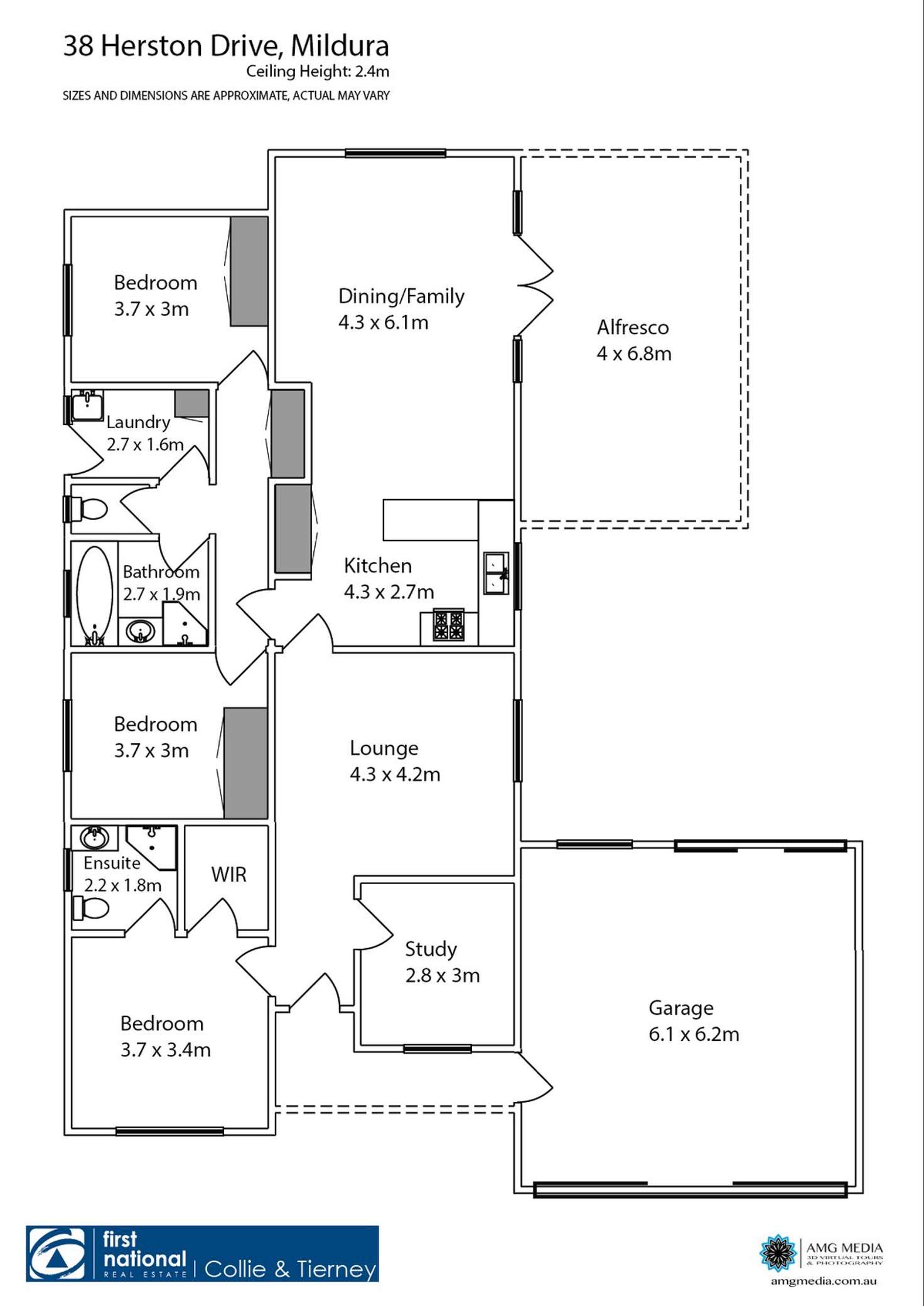 Floorplan of Homely house listing, 38 Herston Drive, Mildura VIC 3500