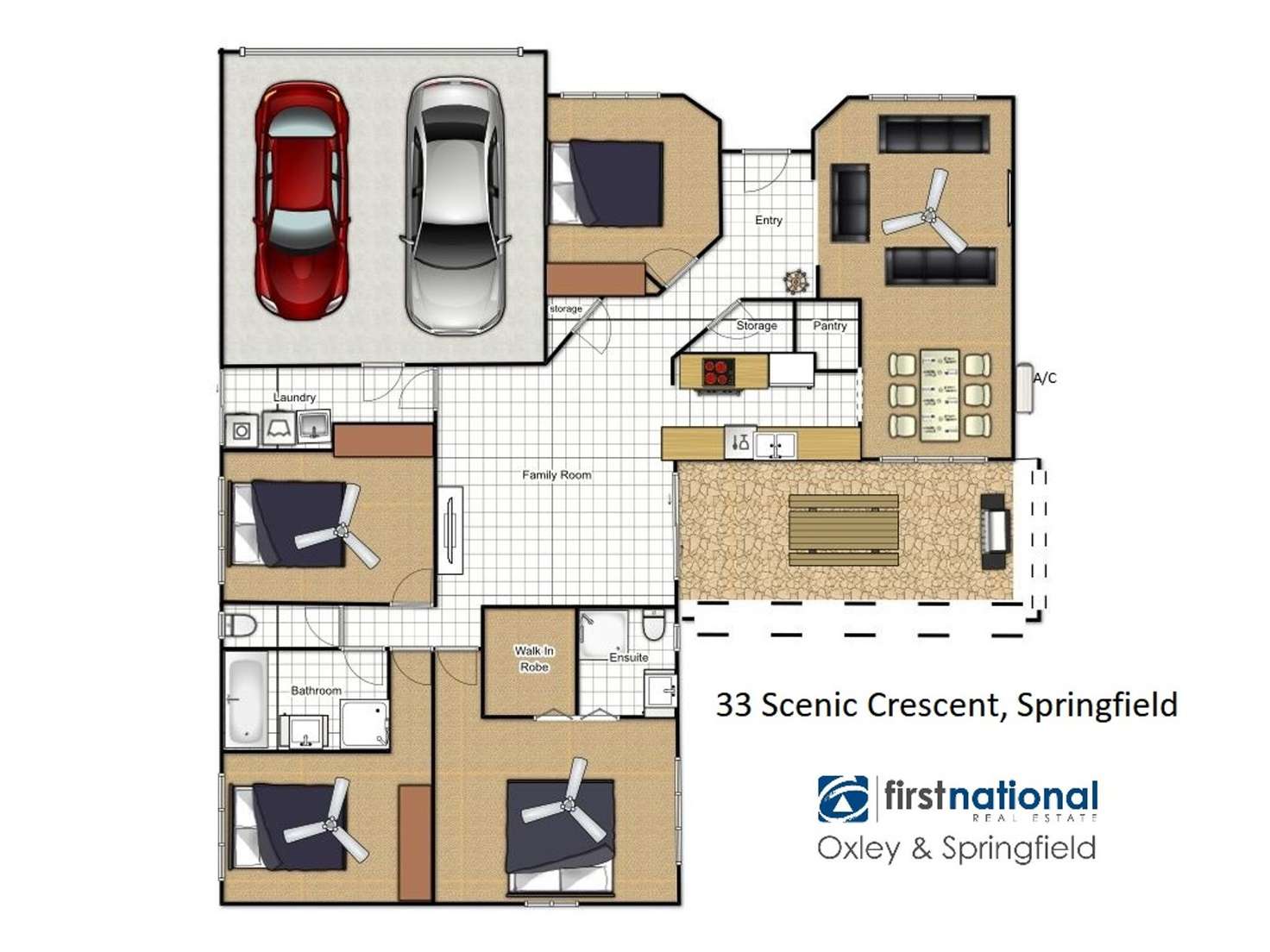 Floorplan of Homely house listing, 33 Scenic Crescent, Springfield QLD 4300