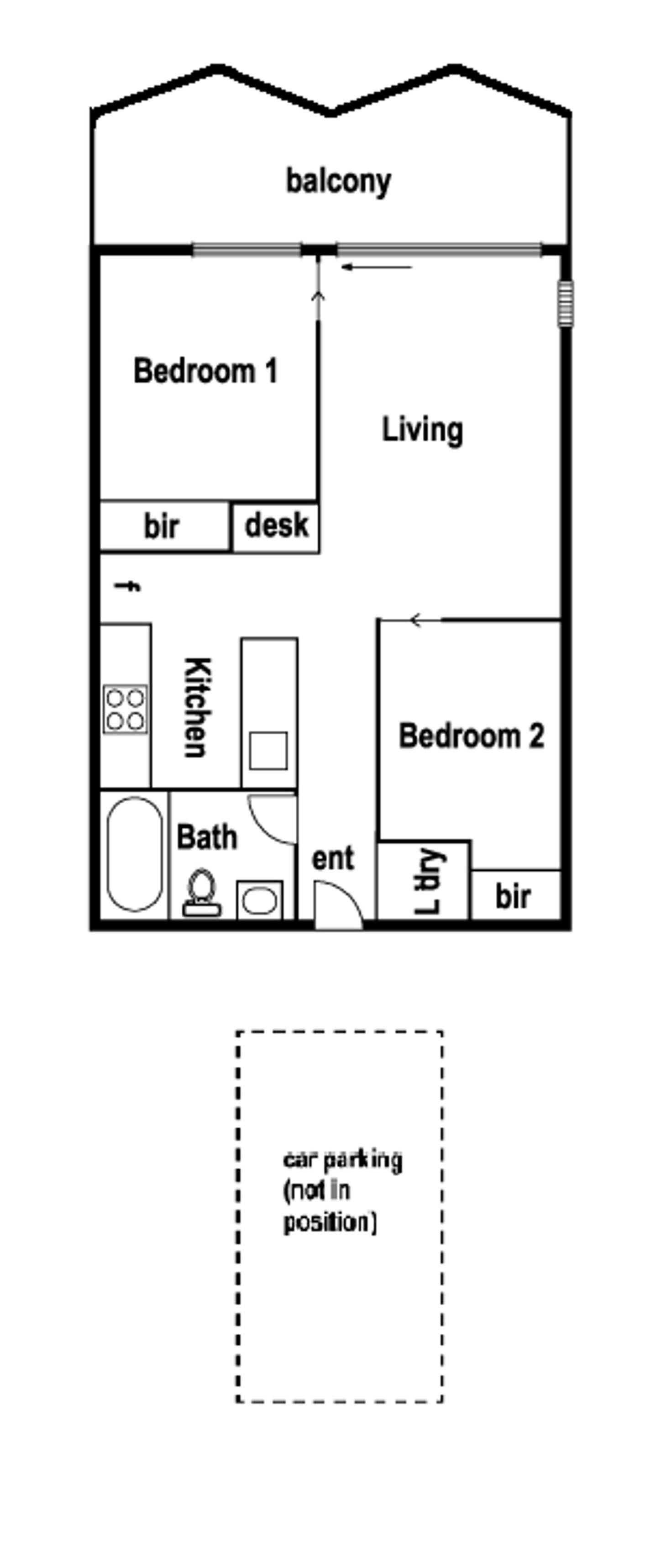 Floorplan of Homely apartment listing, 838/38 Mt Alexander Road, Travancore VIC 3032