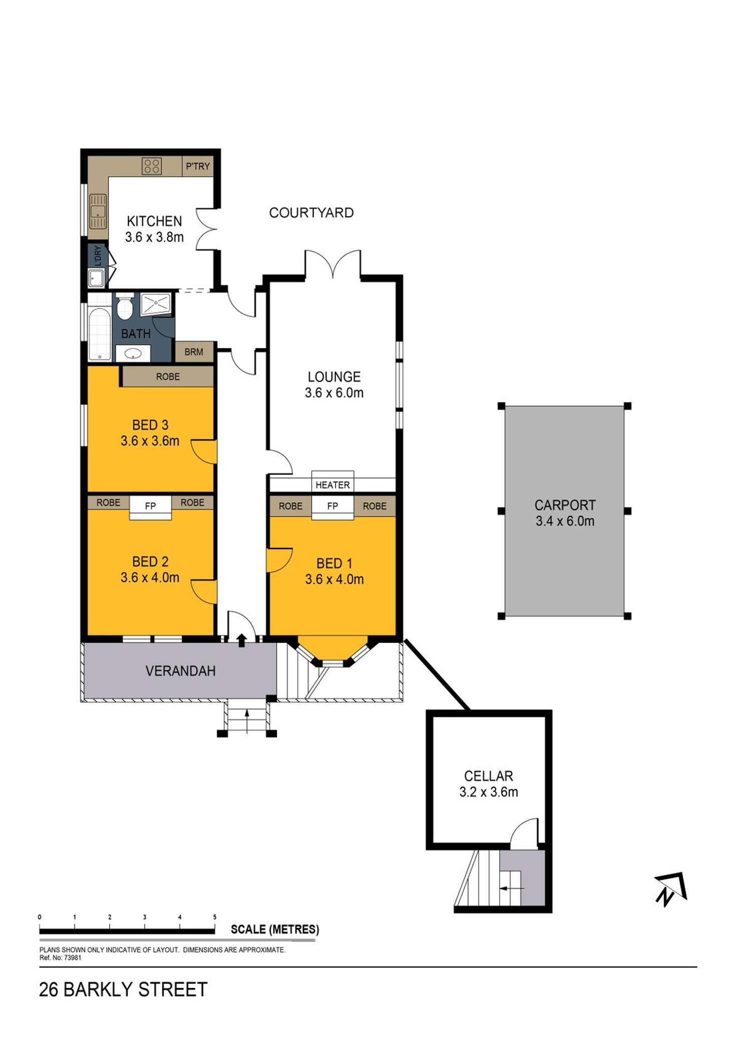 Floorplan of Homely house listing, 26 Barkly Street, Bendigo VIC 3550