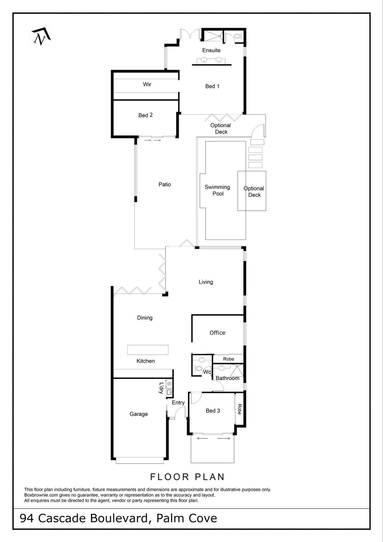 Floorplan of Homely house listing, 94 Cascade Boulevard, Palm Cove QLD 4879