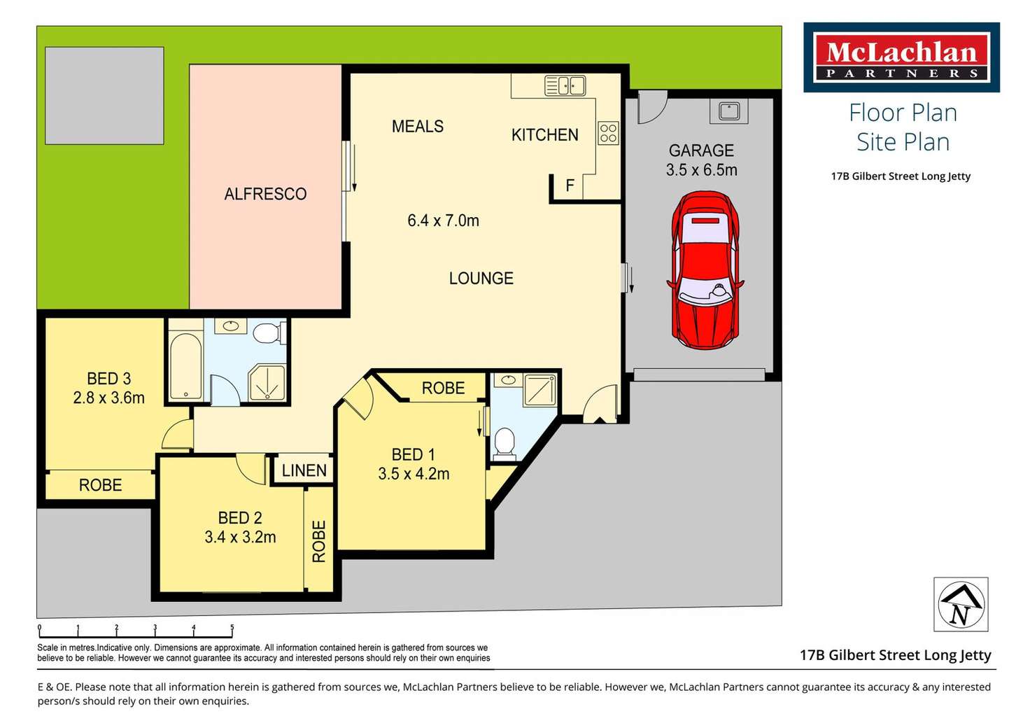 Floorplan of Homely semiDetached listing, 17B Gilbert Street, Long Jetty NSW 2261