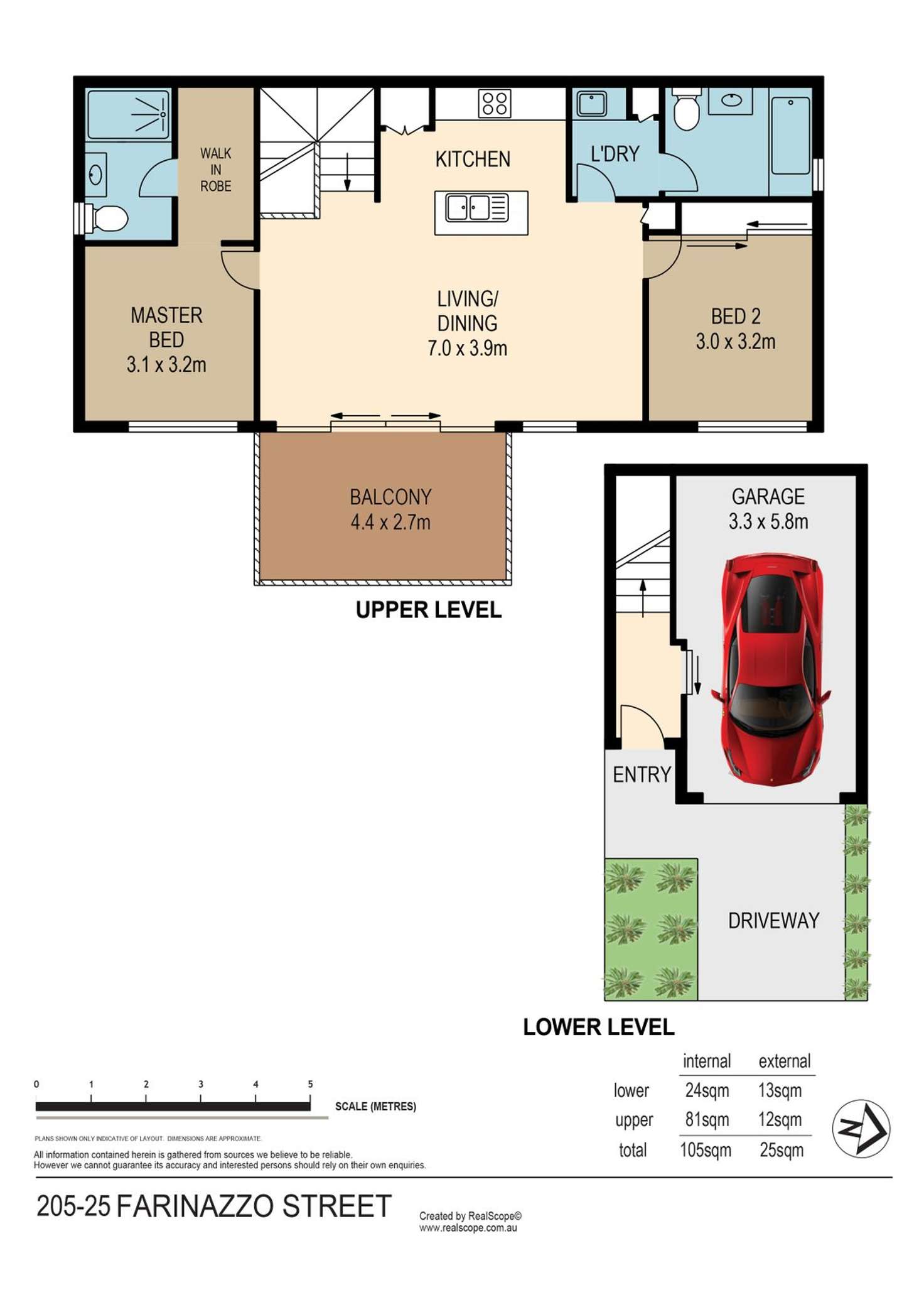 Floorplan of Homely townhouse listing, 205/25 Farinazzo Street, Richlands QLD 4077