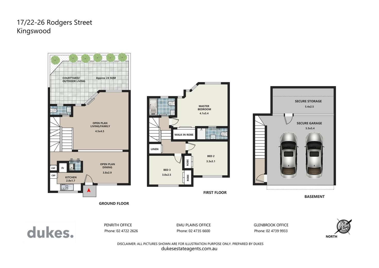 Floorplan of Homely townhouse listing, 17/22-26 Rodgers Street, Kingswood NSW 2747