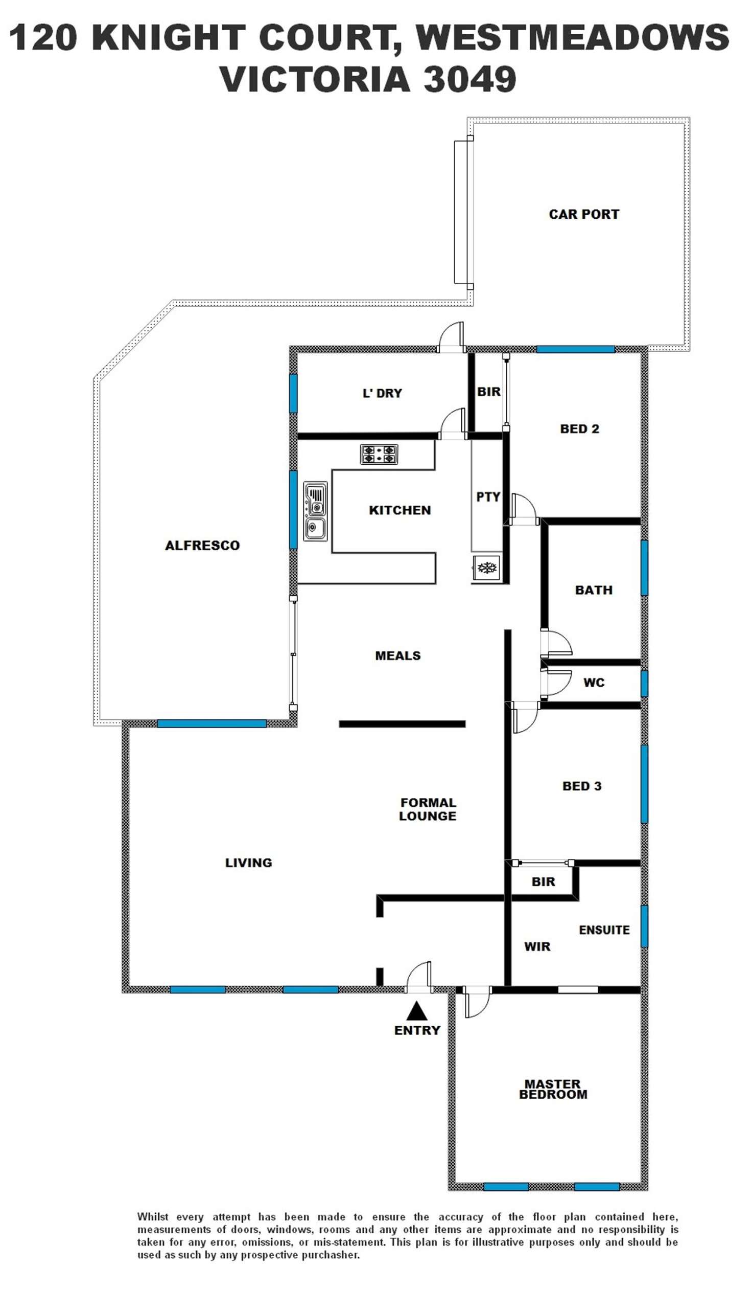 Floorplan of Homely unit listing, 1/20 Knight Court, Meadow Heights VIC 3048
