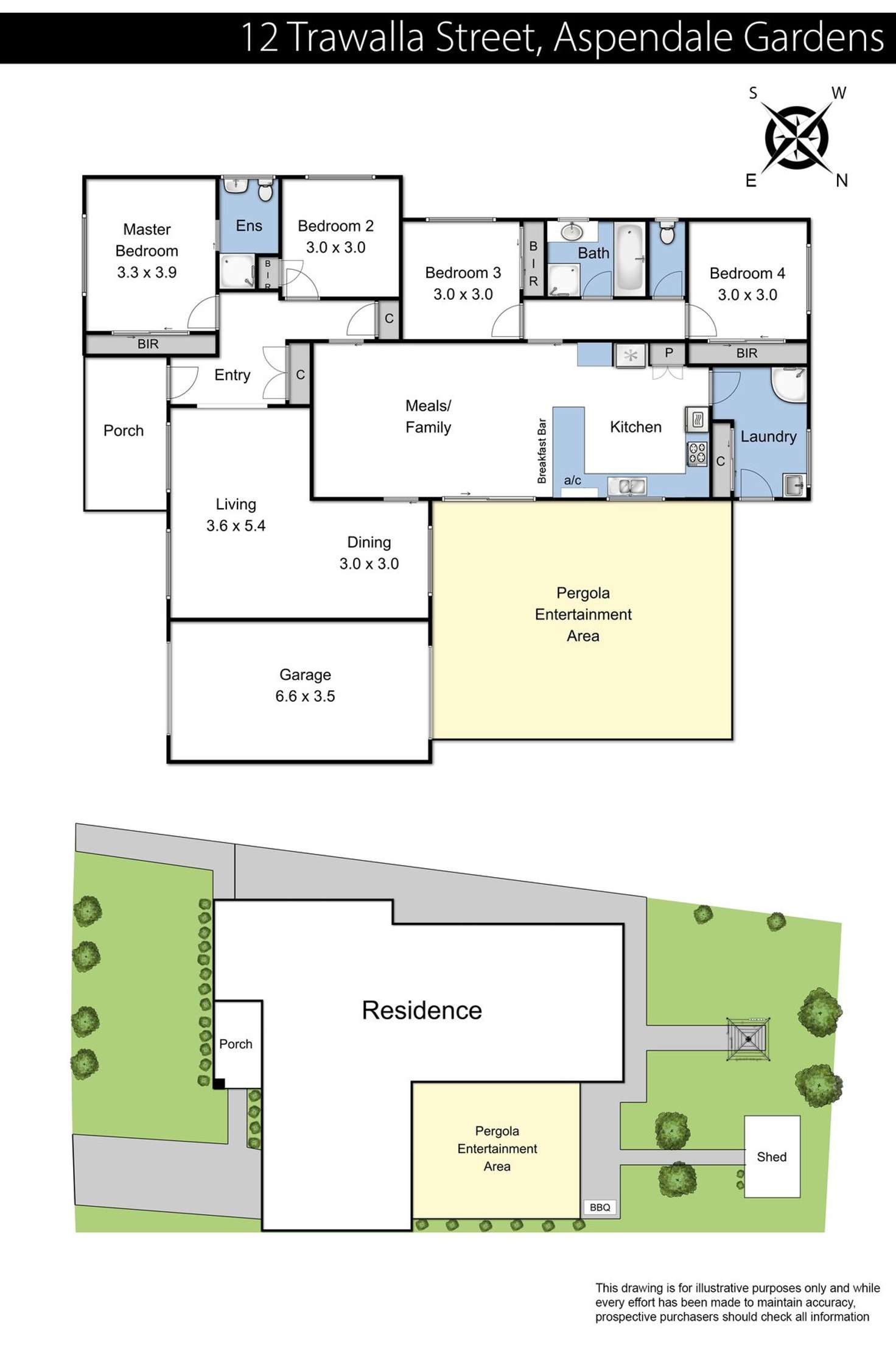 Floorplan of Homely house listing, 12 Trawalla Street, Aspendale Gardens VIC 3195