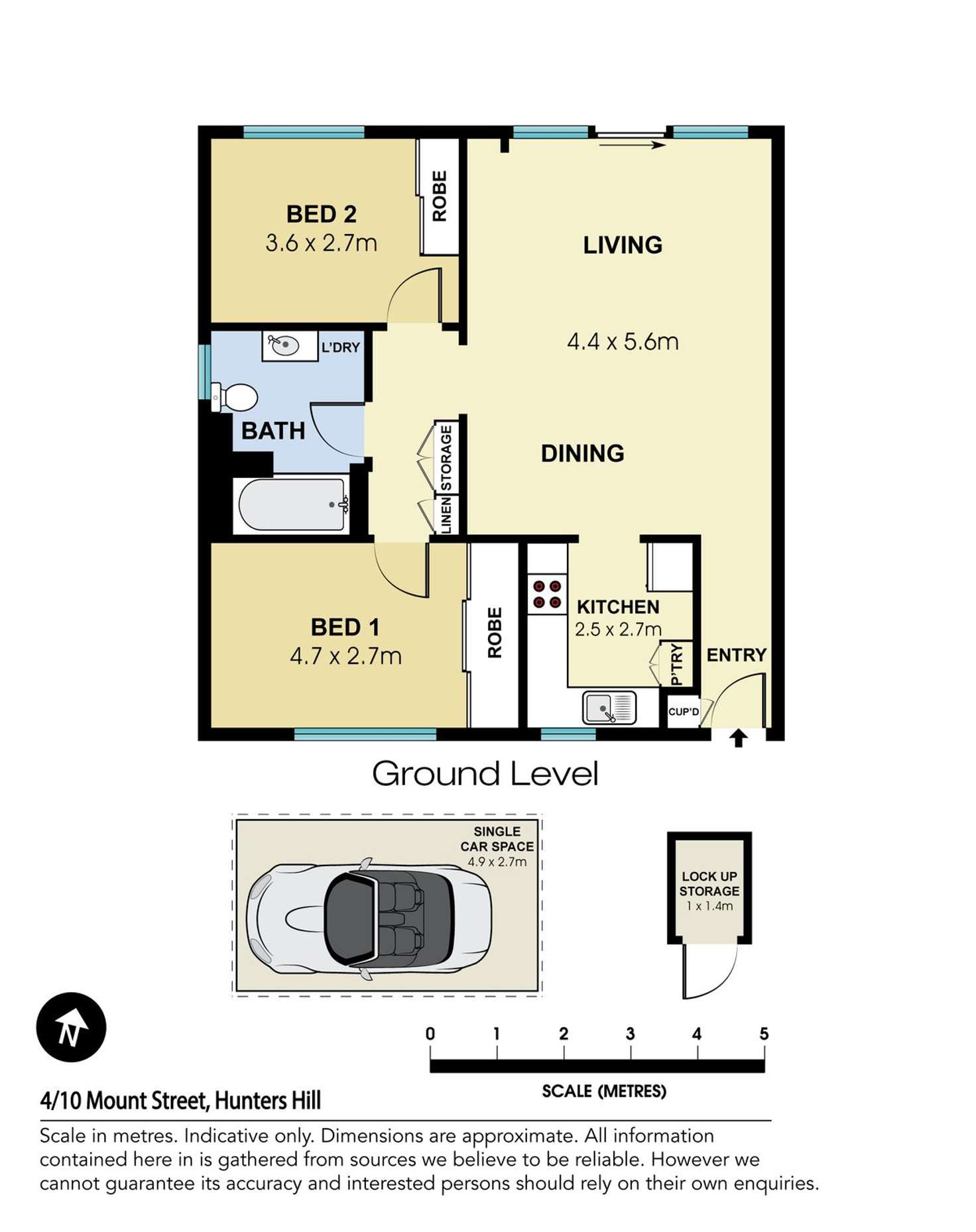 Floorplan of Homely apartment listing, 4/10 Mount Street, Hunters Hill NSW 2110