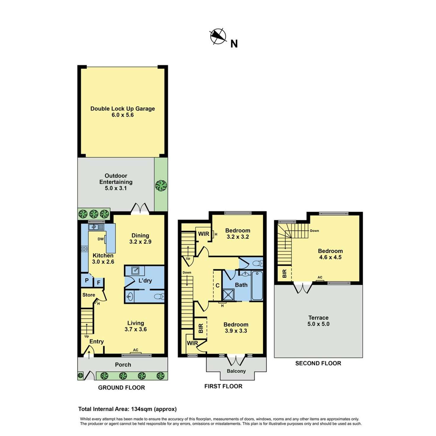 Floorplan of Homely townhouse listing, 16 Anderson Walk, Kensington VIC 3031