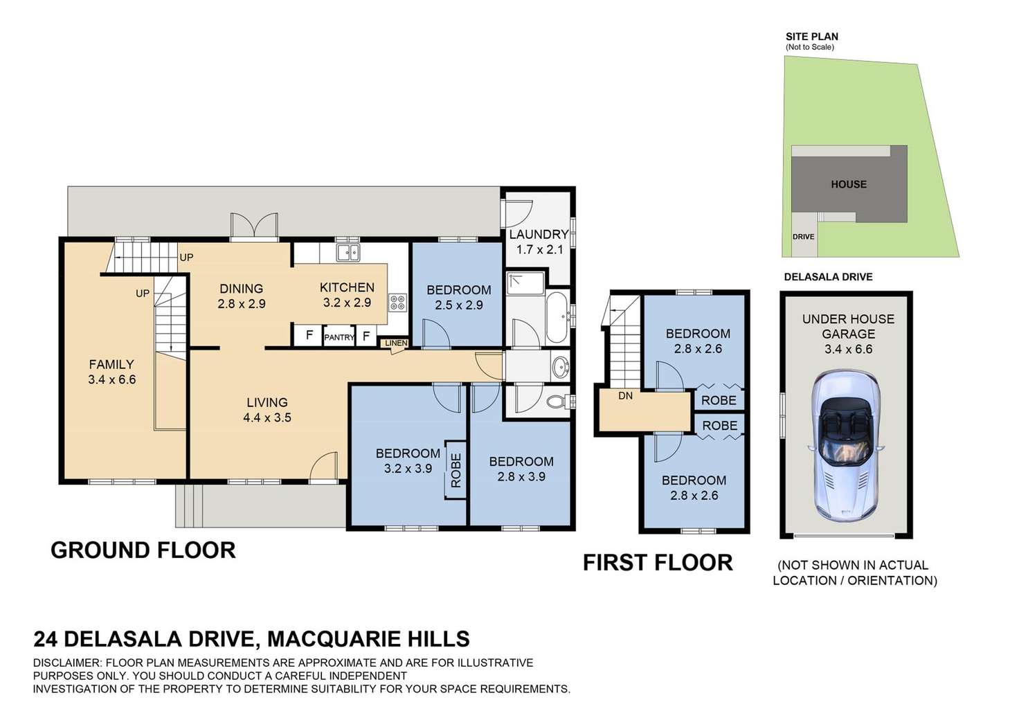 Floorplan of Homely house listing, 24 Delasala Drive, Macquarie Hills NSW 2285