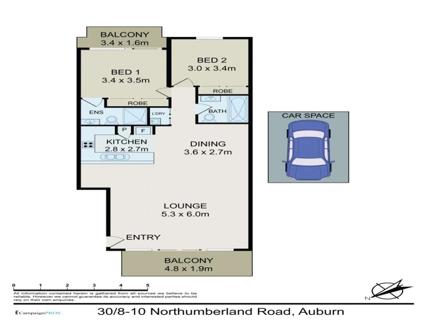 Floorplan of Homely apartment listing, 30/8-10 Northumberland Road, Auburn NSW 2144