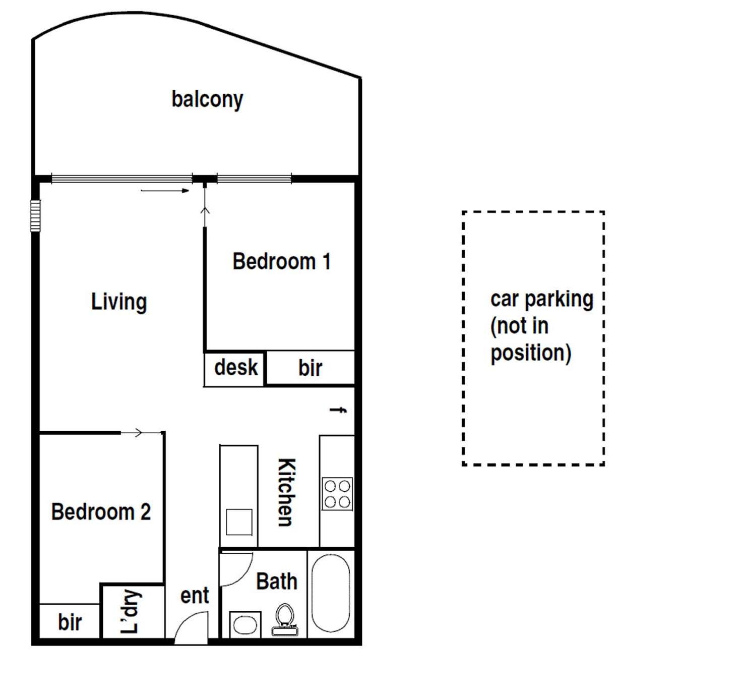 Floorplan of Homely apartment listing, 256/38 Mount Alexander Road, Travancore VIC 3032