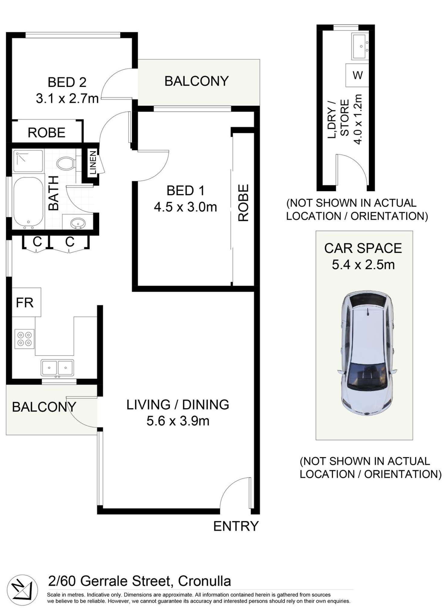 Floorplan of Homely apartment listing, 2/60 Gerrale Street, Cronulla NSW 2230