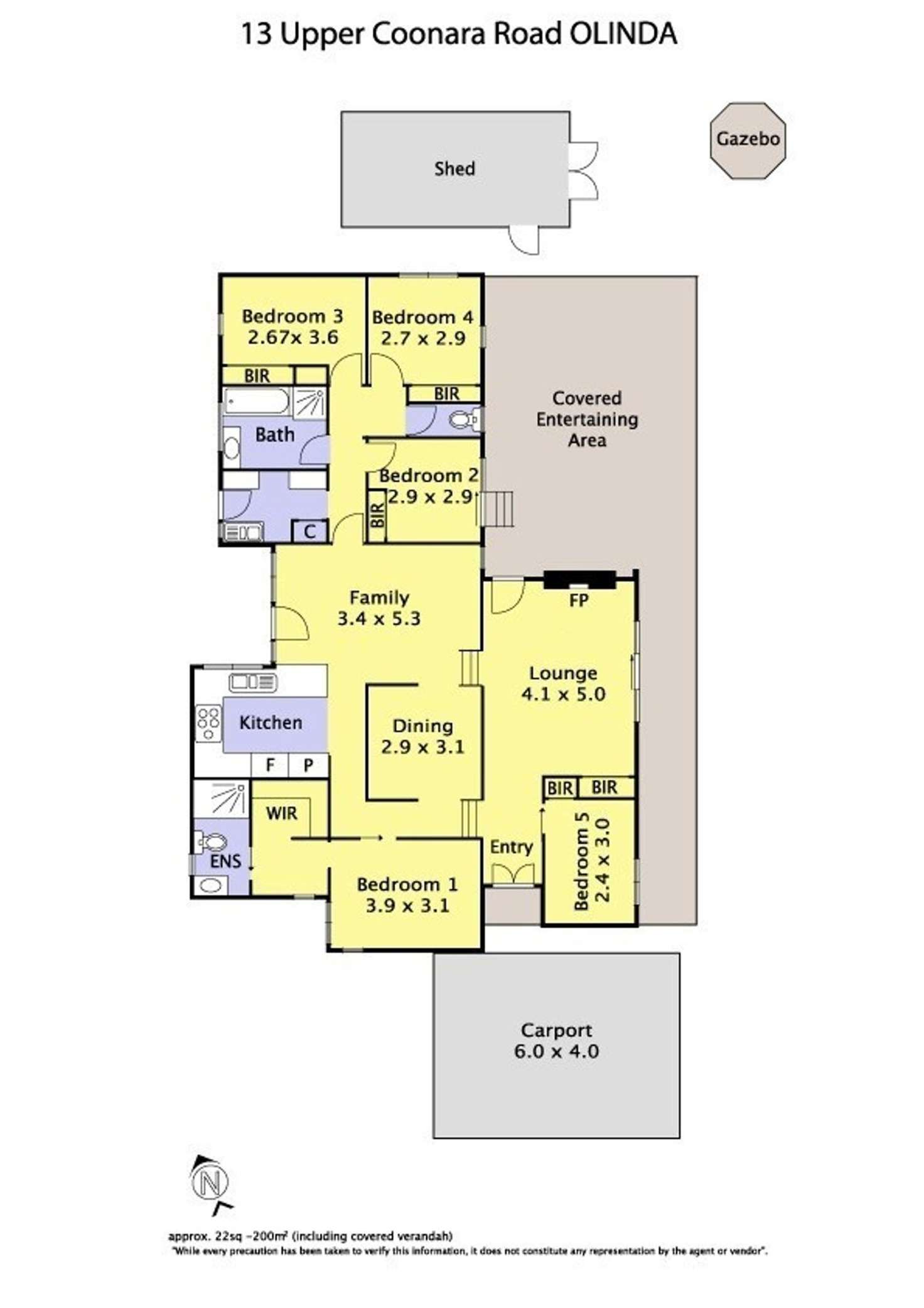 Floorplan of Homely house listing, 13 Upper Coonara Road, Olinda VIC 3788