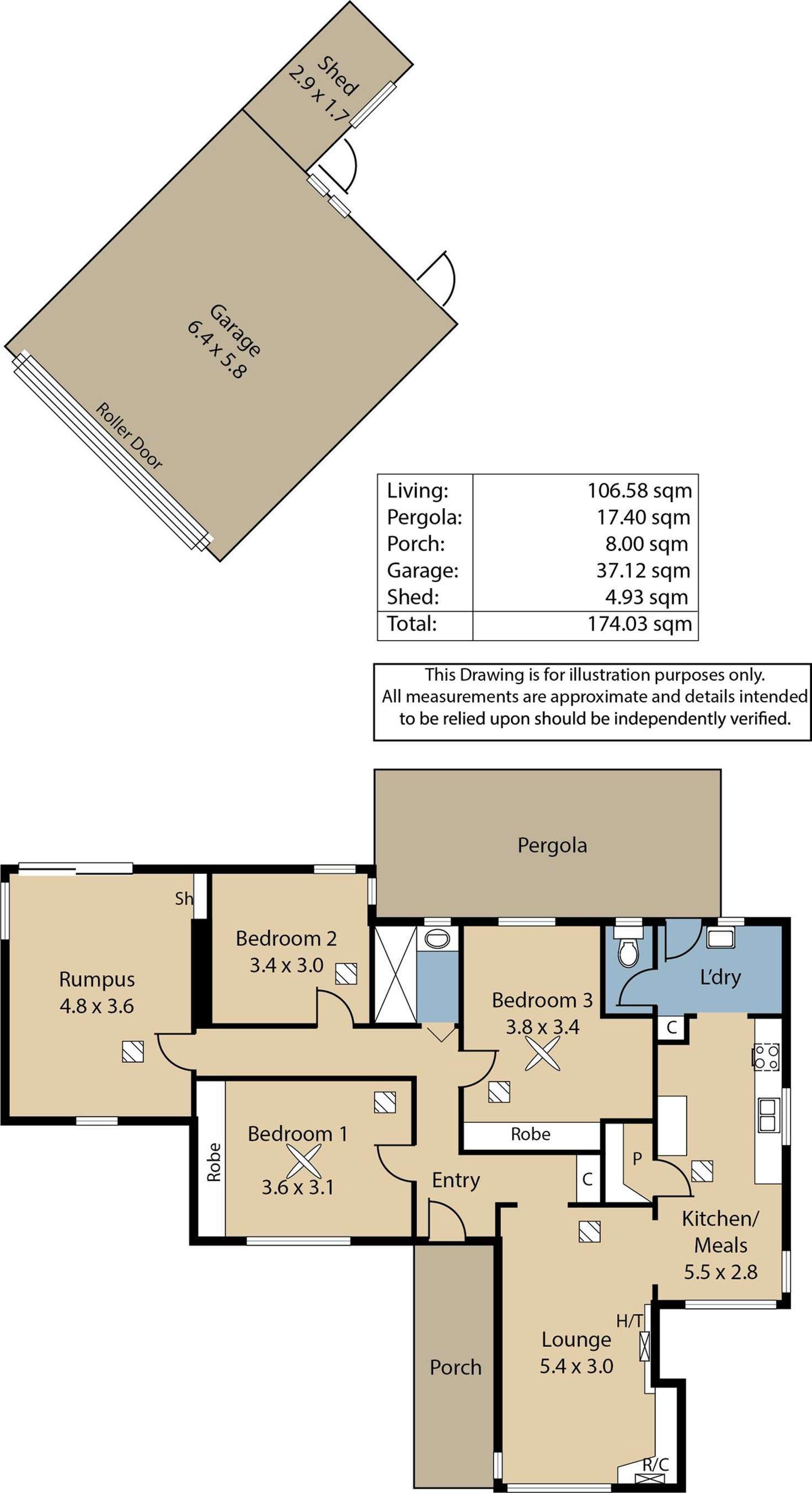 Floorplan of Homely house listing, 1 Deverill Street, Elizabeth South SA 5112
